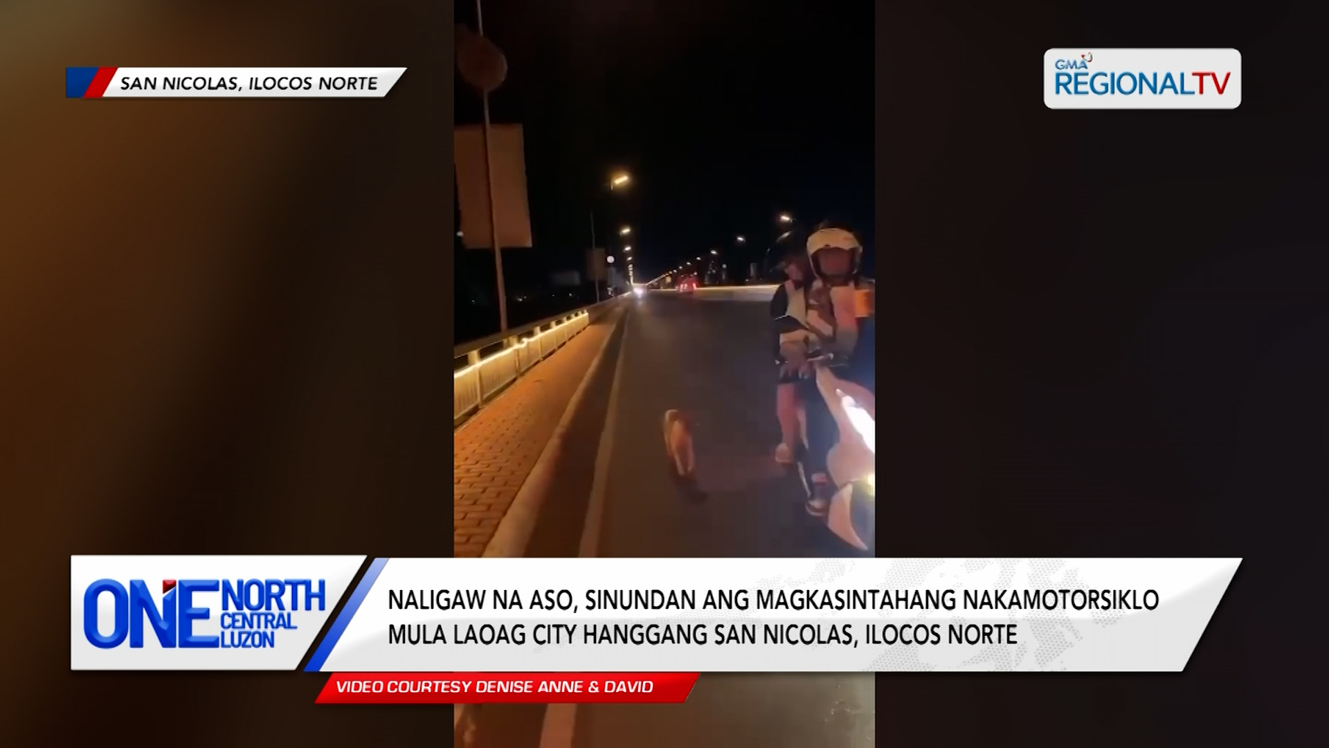 Naligaw na aso, sinundan ang magkasintahang nakamotorsiklo