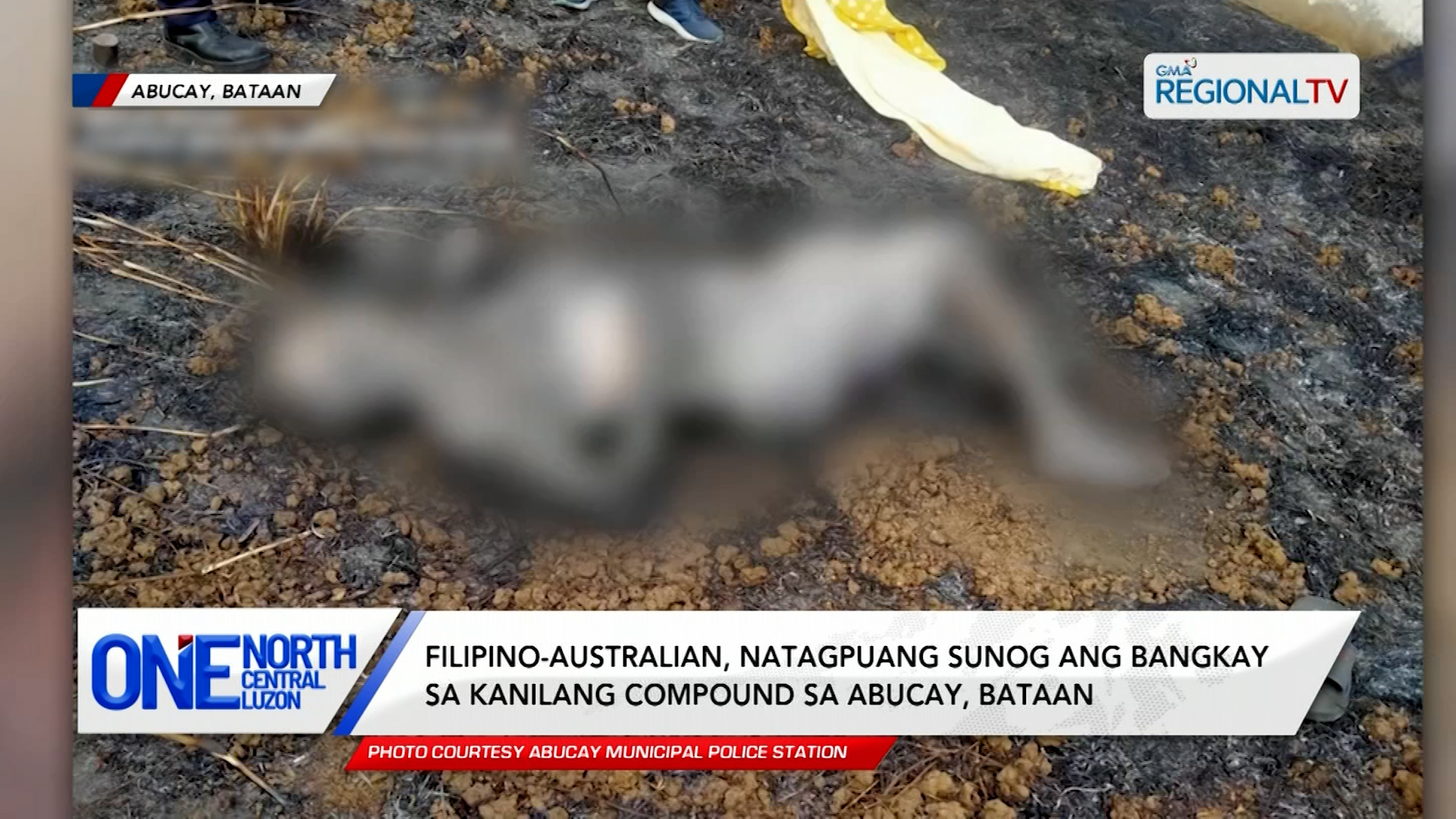 Filipino-Australian, natagpuang sunog ang bangkay sa Abucay, Bataan
