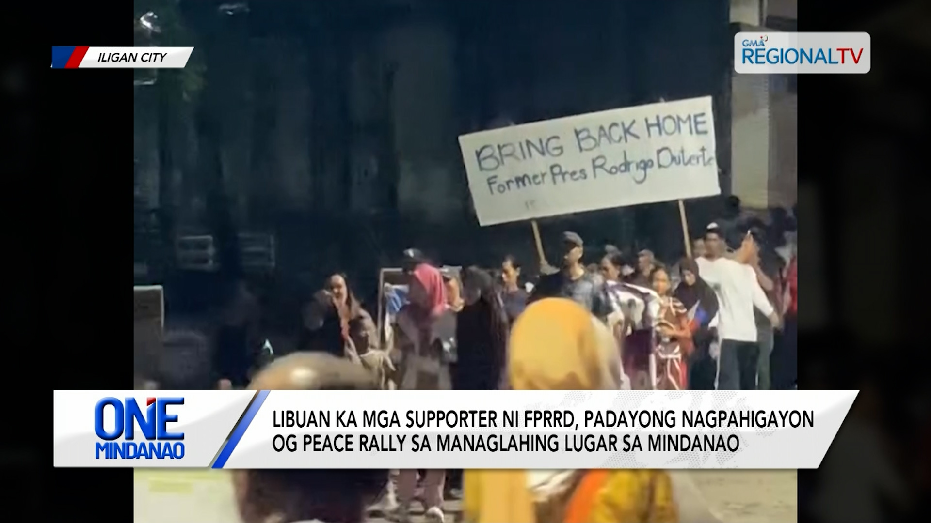 Libuan ka mga supporter ni FPRRD, nagpahigayon og peace rally