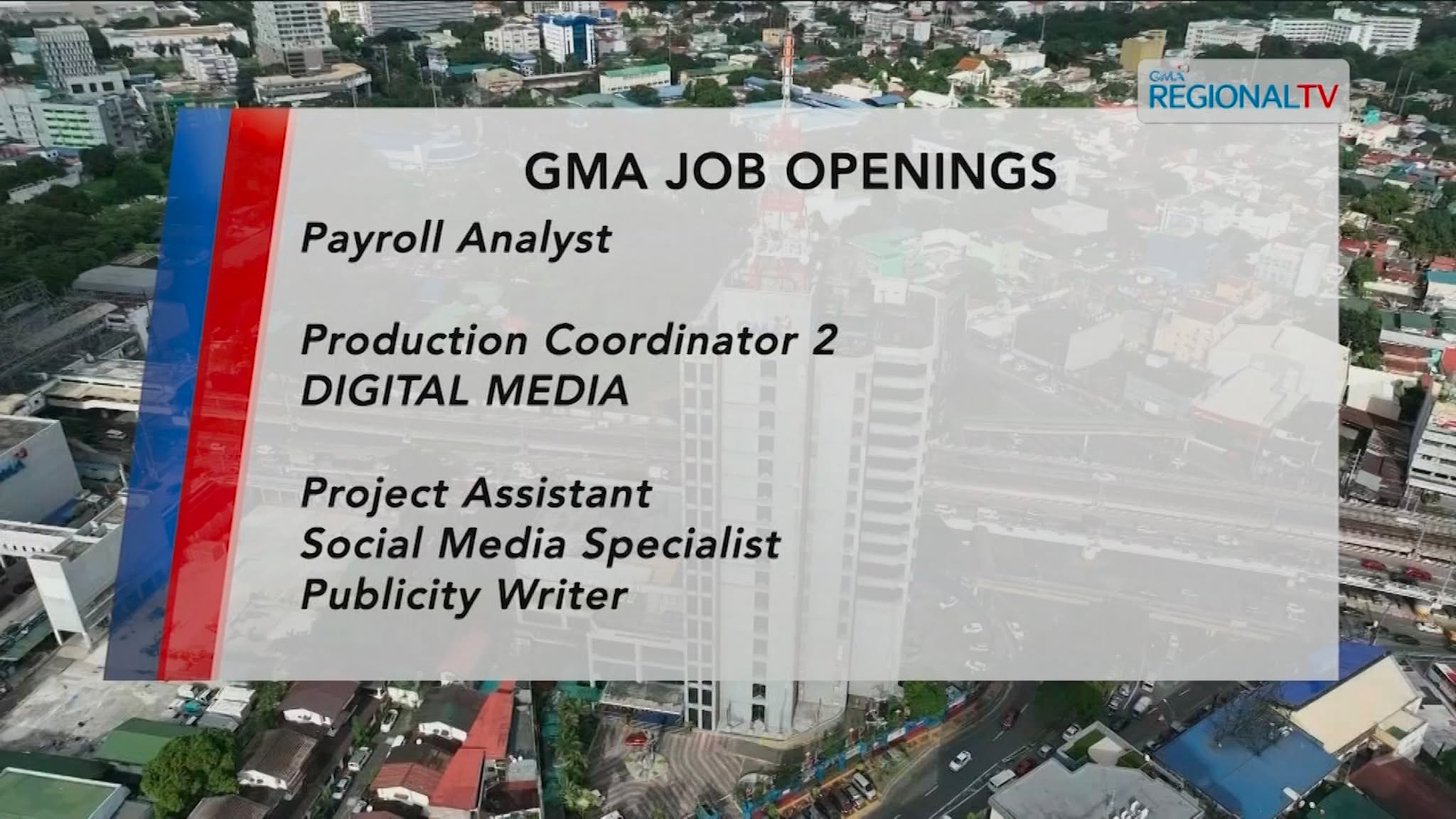 Job Opening sa GMA Network