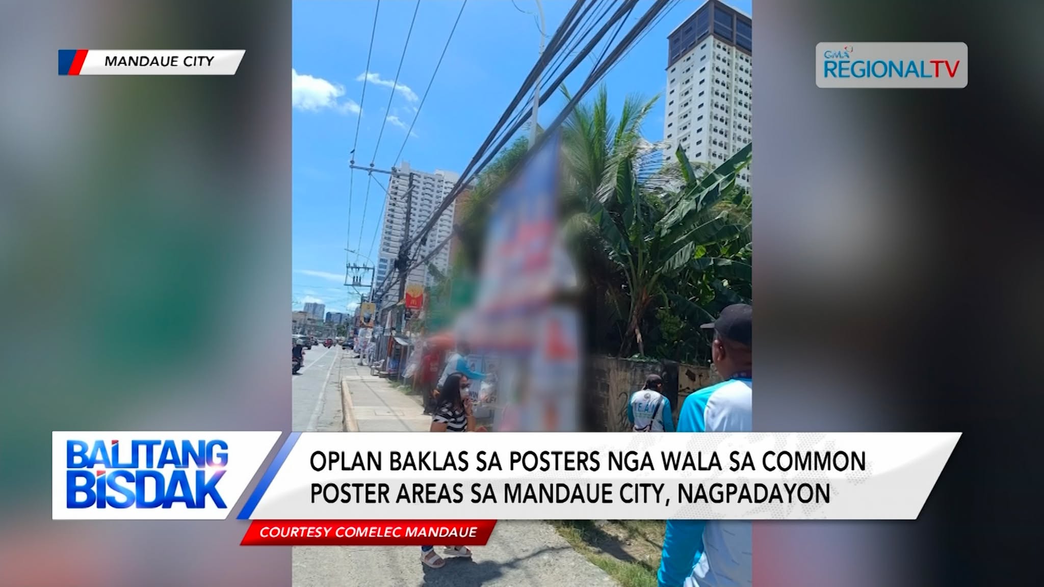 Oplan Baklas sa posters nga wala sa common poster areas sa Mandaue, nagpadayon