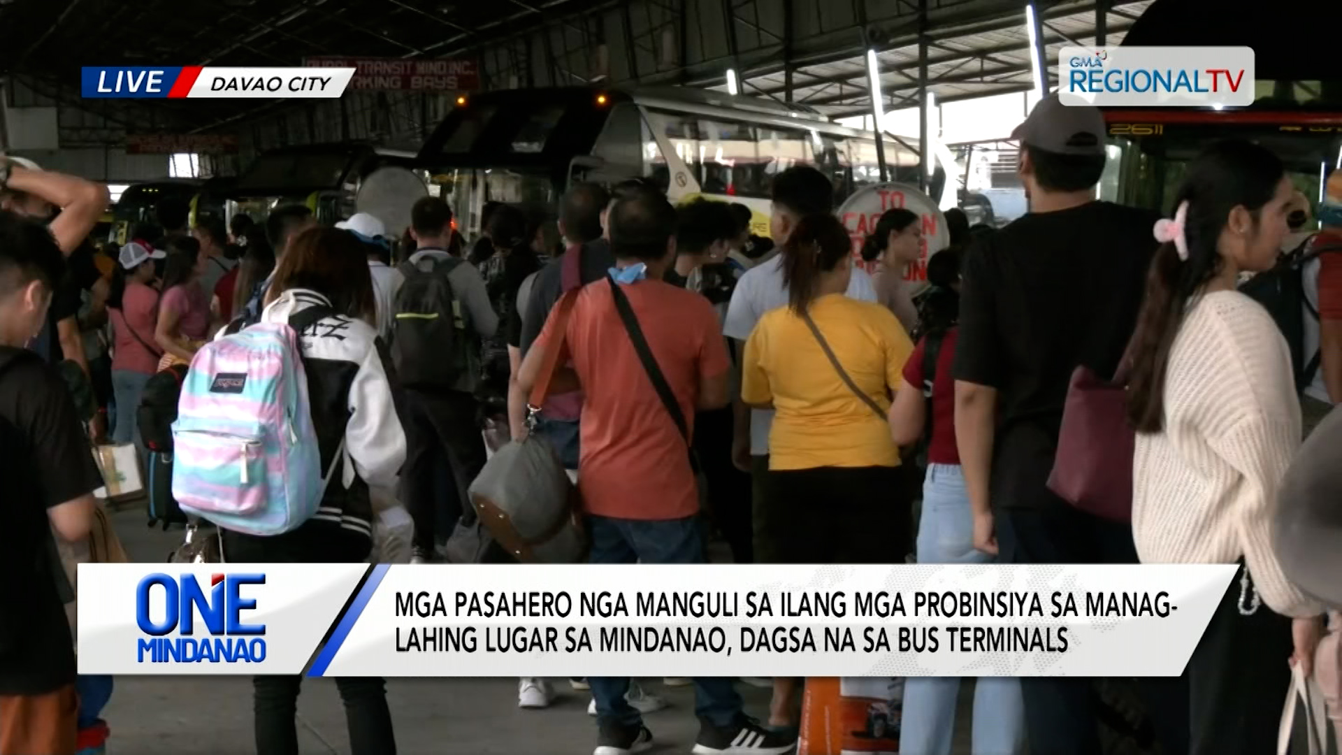Mga pasahero nga manguli sa ilang mga probinsiya sa managlahing
