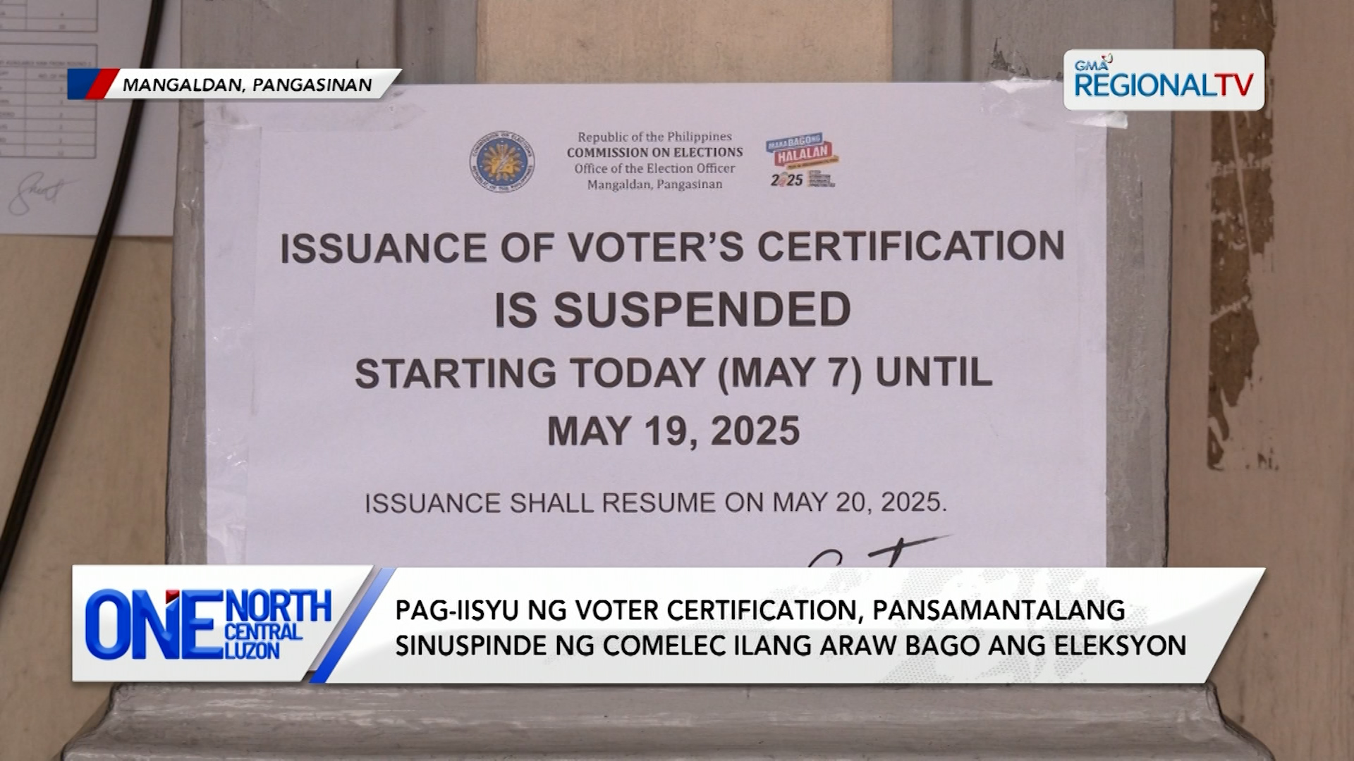 Pag-iisyu ng voter certification, pansamantalang sinuspinde ng Comelec