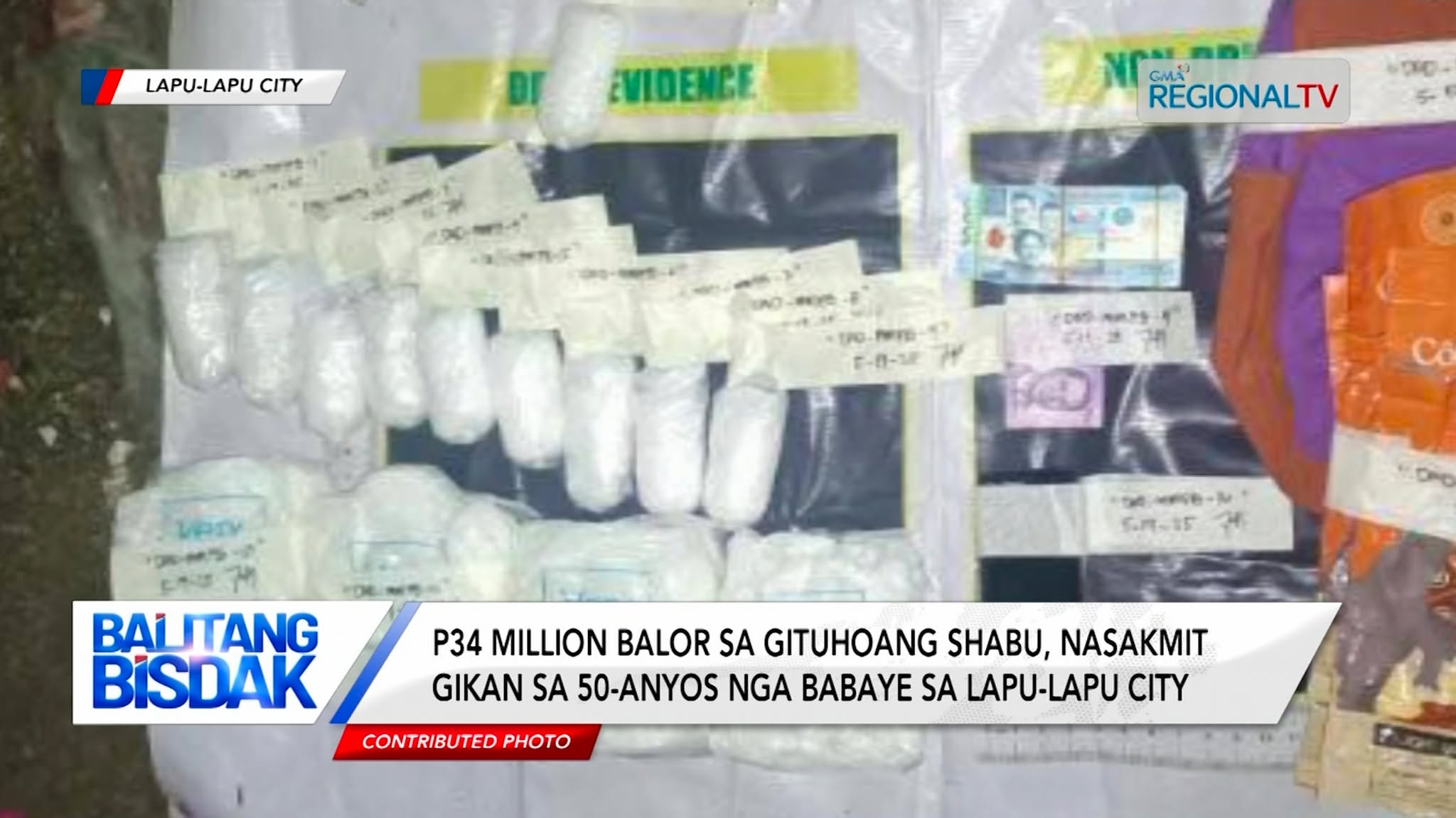P34 million balor sa gituhoang shabu, nasakmit gikan sa 50-anyos nga babaye