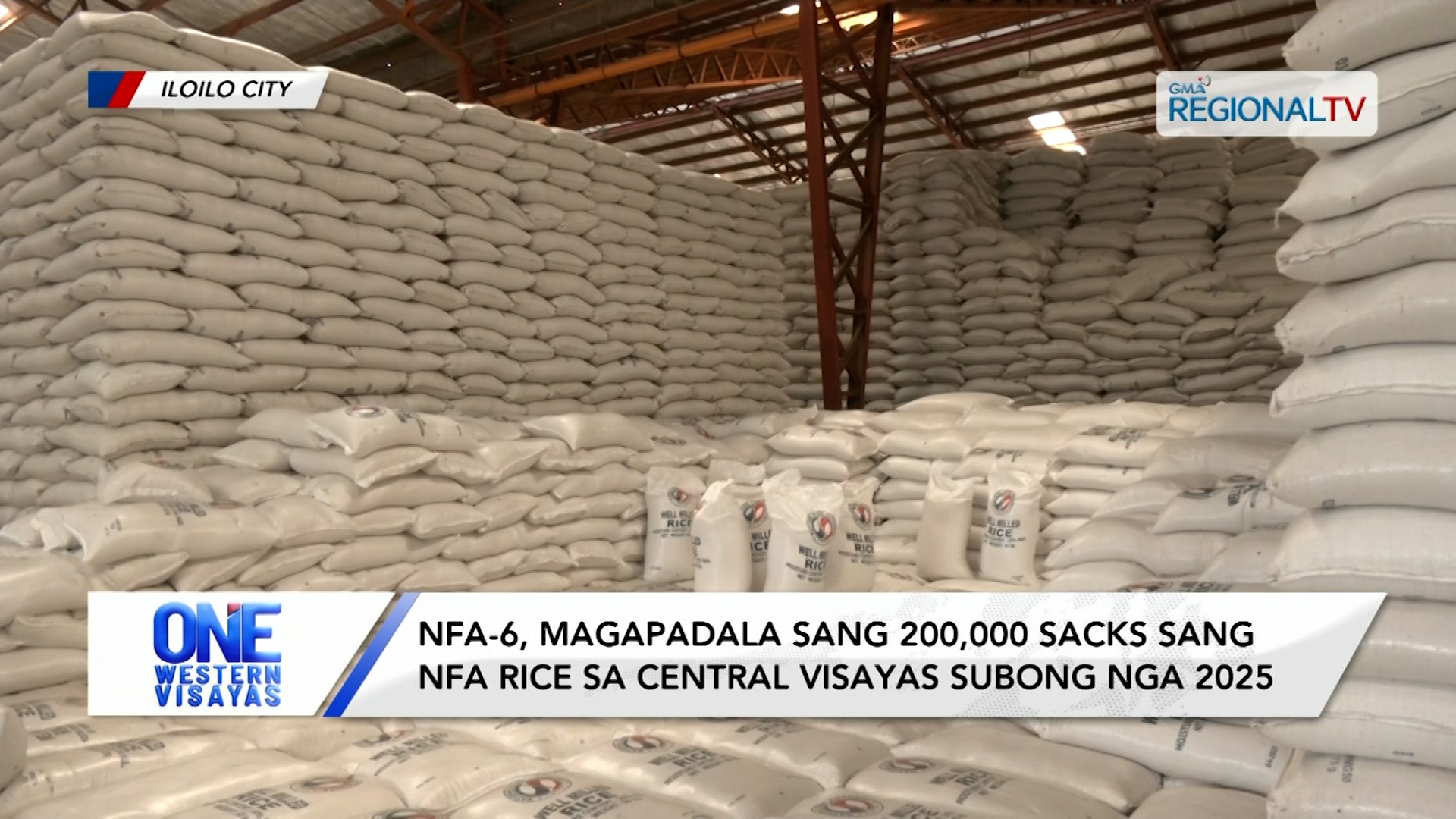 NFA-6 magapadala sang 200,000 sacks of rice sa Central Visayas subong nga 2025