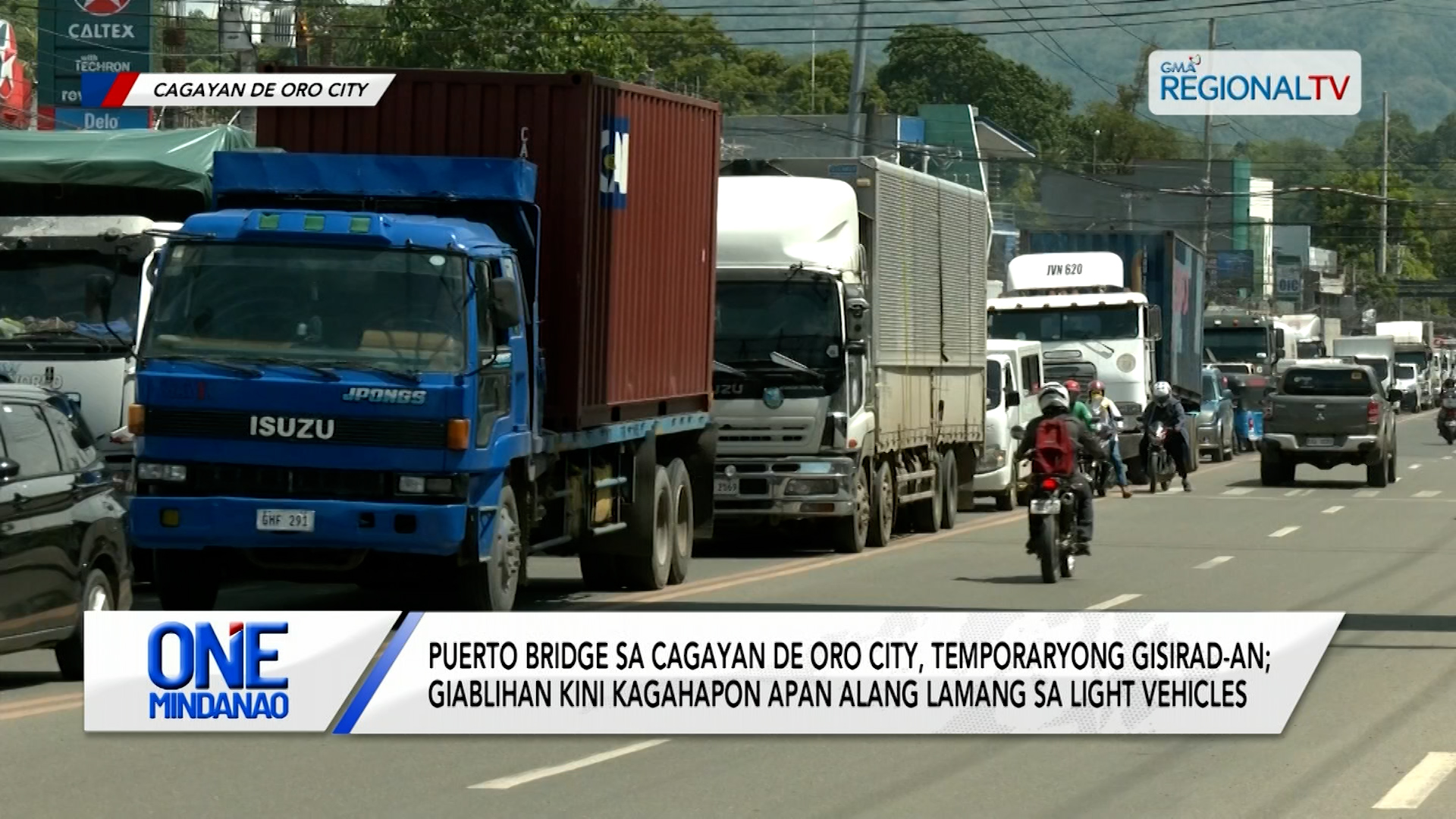 Puerto bridge sa Cagayan de Oro City, temporaryong gisirad-an kagahapon