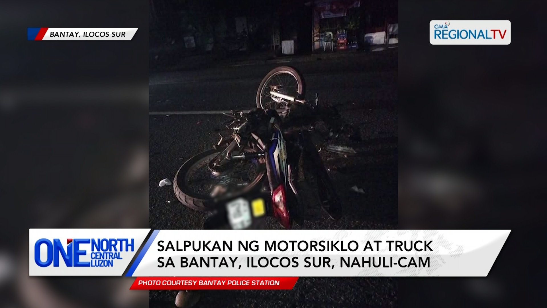 Salpukan ng motorsiklo at truck sa Bantay, Ilocos Sur, nahuli-cam