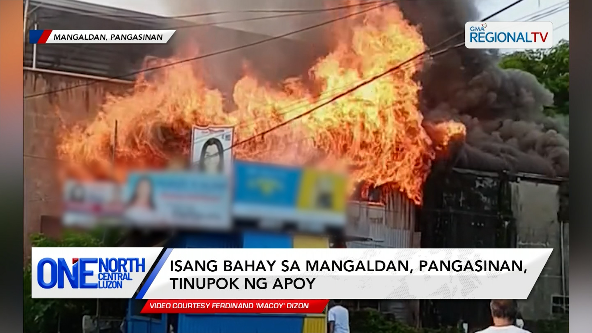 Isang bahay sa Mangaldan, Pangasinan, tinupok ng apoy