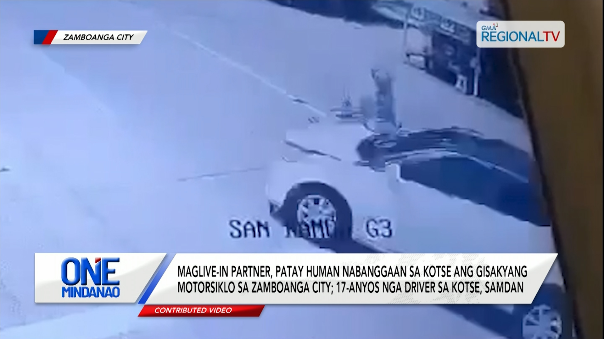 Maglive-in partner, patay human nabanggaan sa kotse ang gisakyang motorsiklo