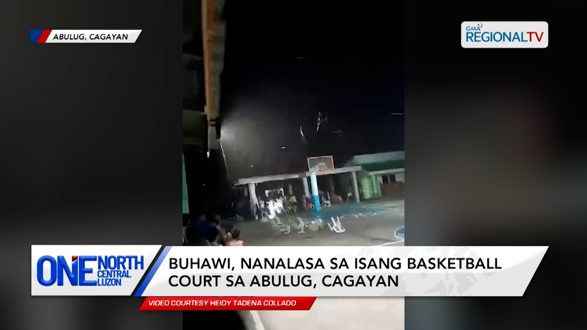 Buhawi, nanalasa sa isang basketball court sa Abulug, Cagayan