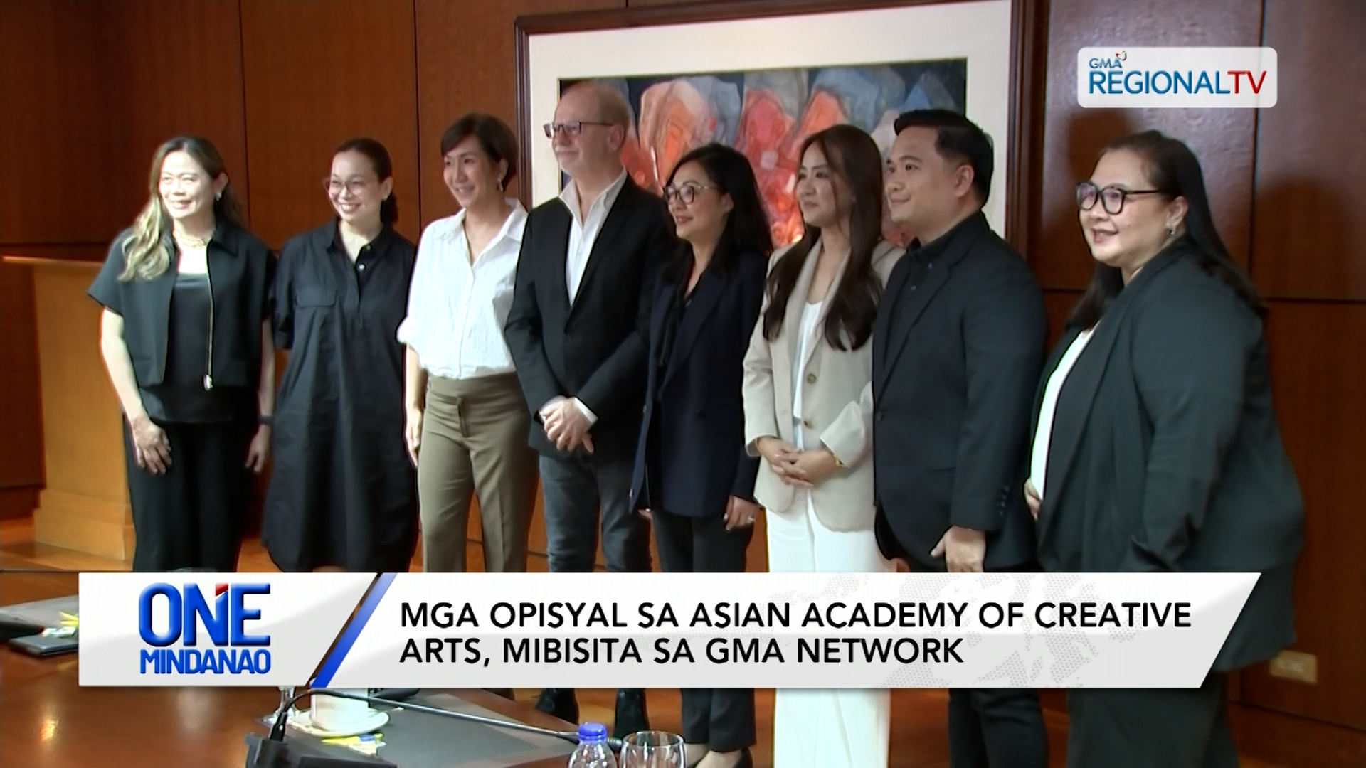 Mga opisyal sa Asian Academy of Creative Arts, mibisita sa GMA Network