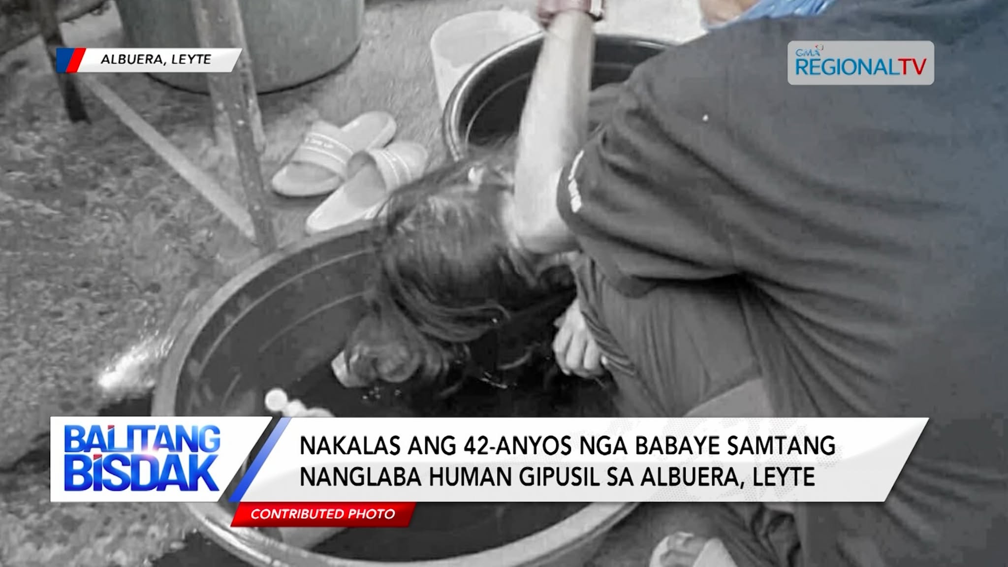 Nakalas ang babaye samtang nanglaba human gipusil sa Albuera, Leyte