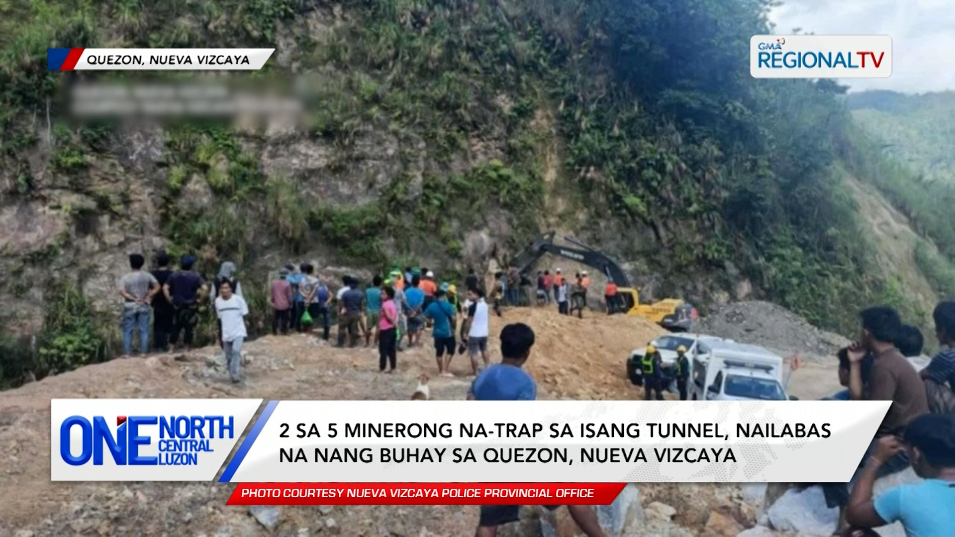 2 sa 5 minerong na-trap sa isang tunnel, nailabas na nang buhay