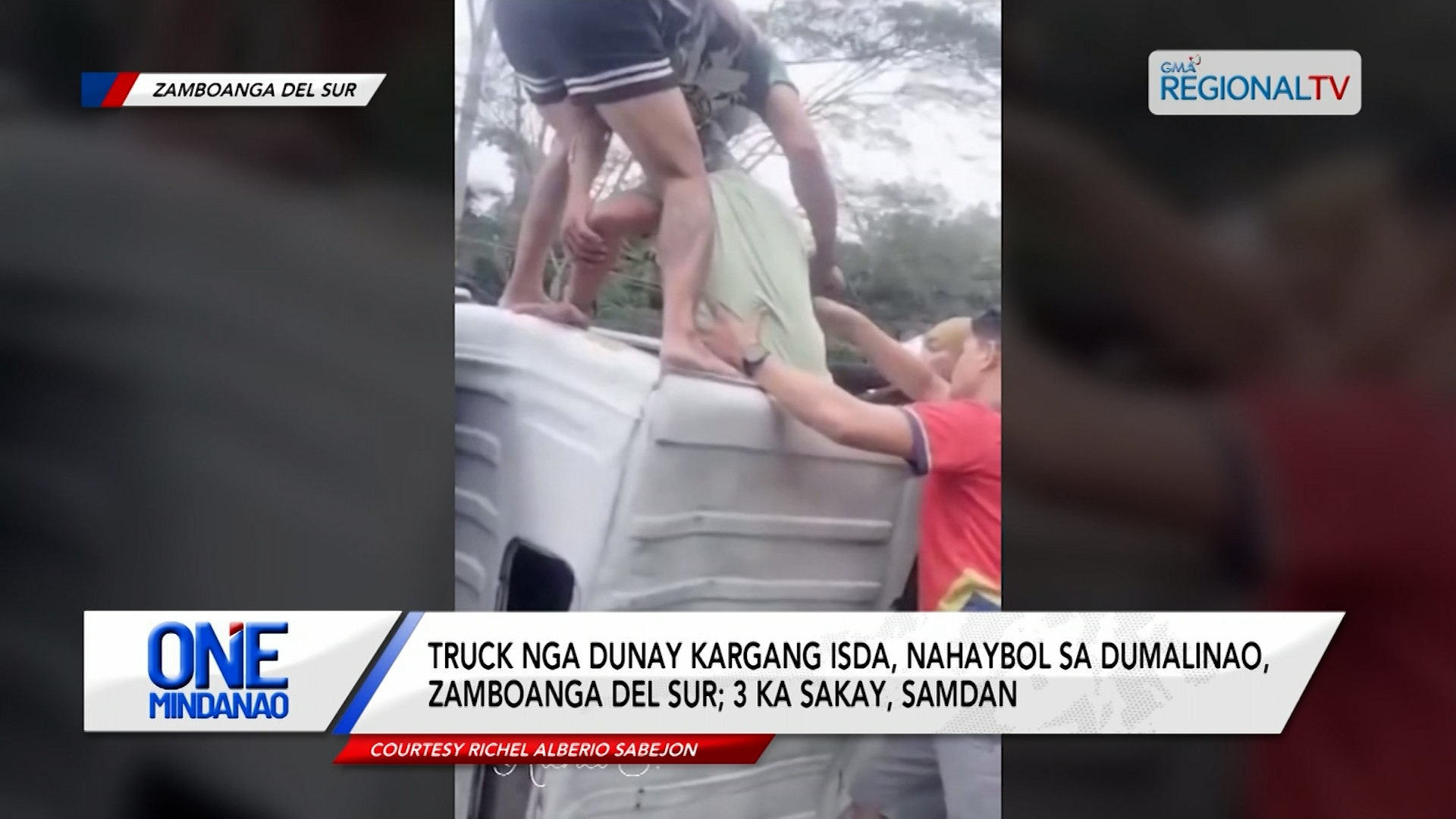 Truck nga dunay kargang isda, nahaybol | One Mindanao