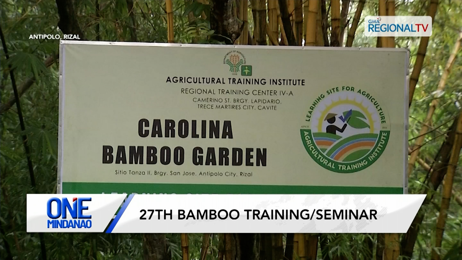 Pag-atiman sa kawayan, tukion sa seminar sa Carolina Bamboo Garden | One Mindanao