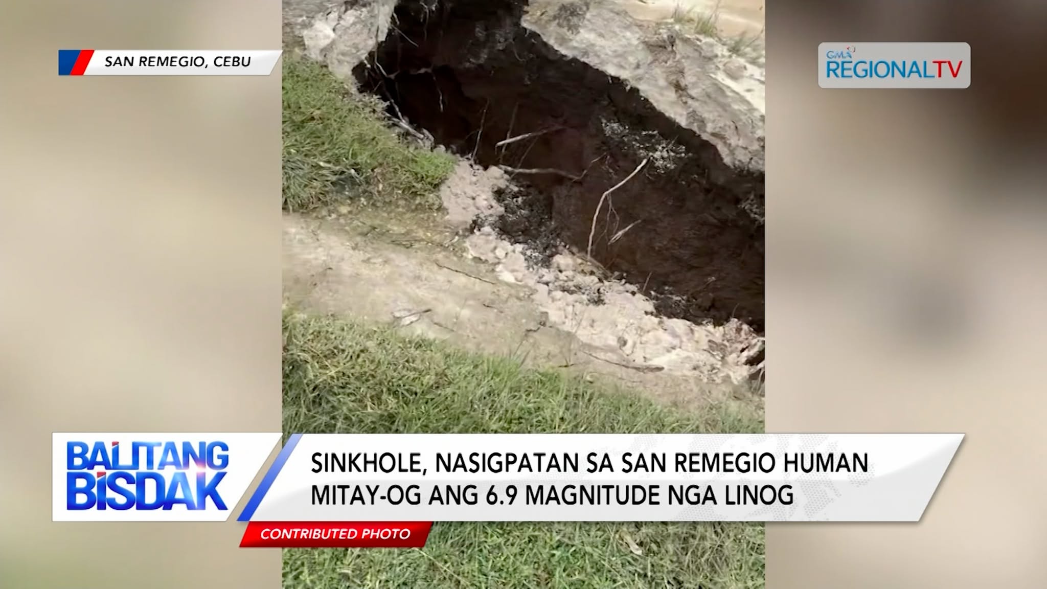 Sinkhole, Nasigpatan sa San Remegio, Cebu | Balitang Bisdak