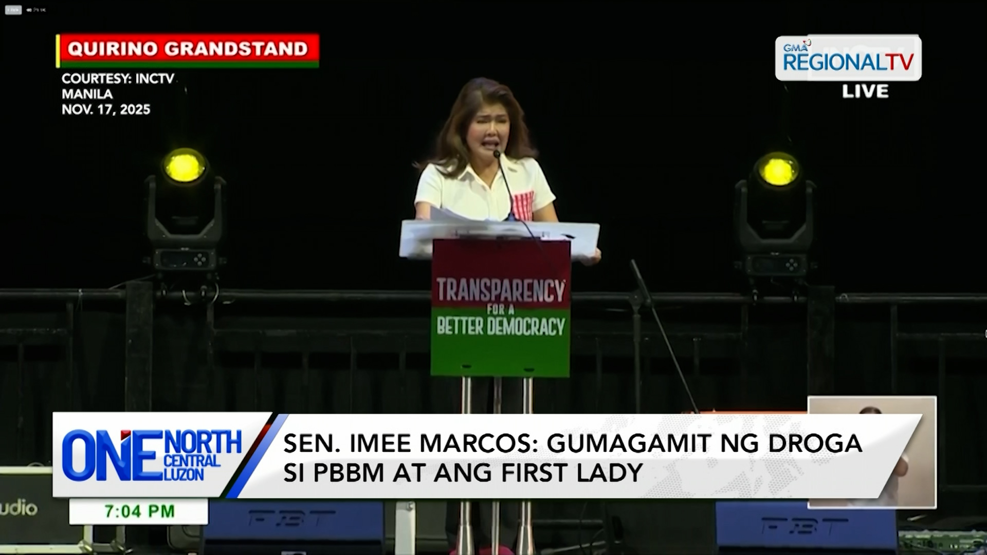 Sen. Imee Marcos: Gumagamit ng droga si PBBM at ang First Lady | One North Central Luzon