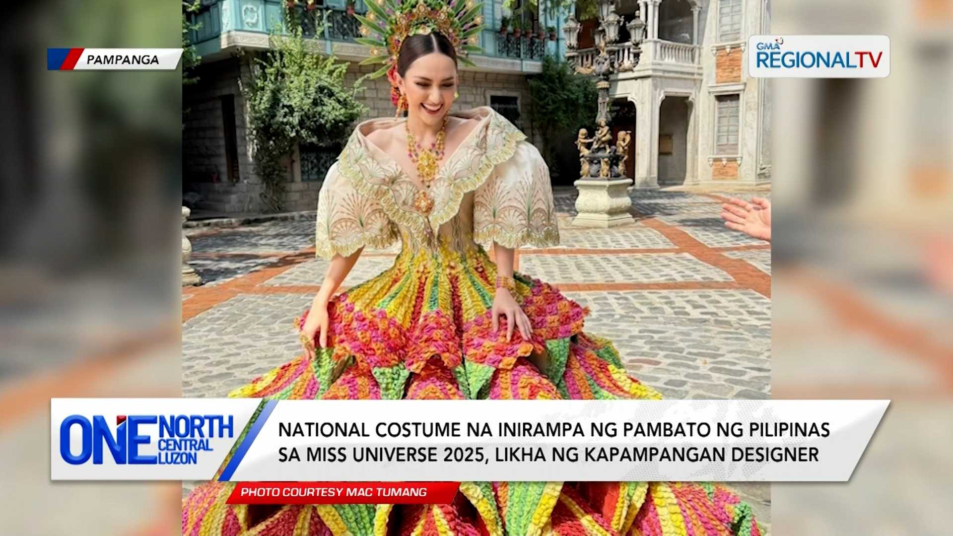 Nat'l costume na inirampa ni Ahtisa Manalo, likha ng Kapampangan designer | One North Central Luzon