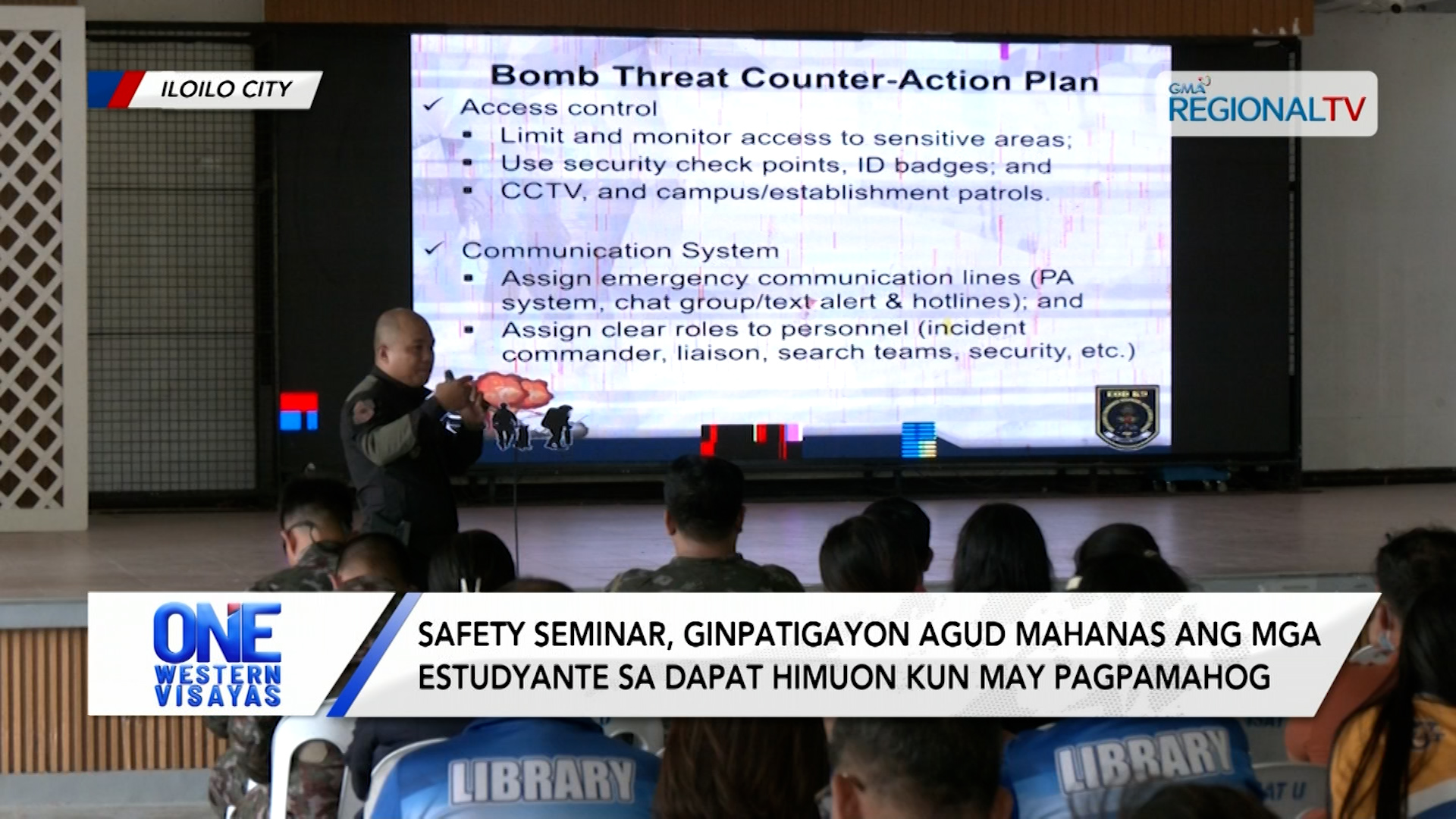 Safety seminar agud mahanas  sa dapat himuon kun may bomb threats | One Western Visayas