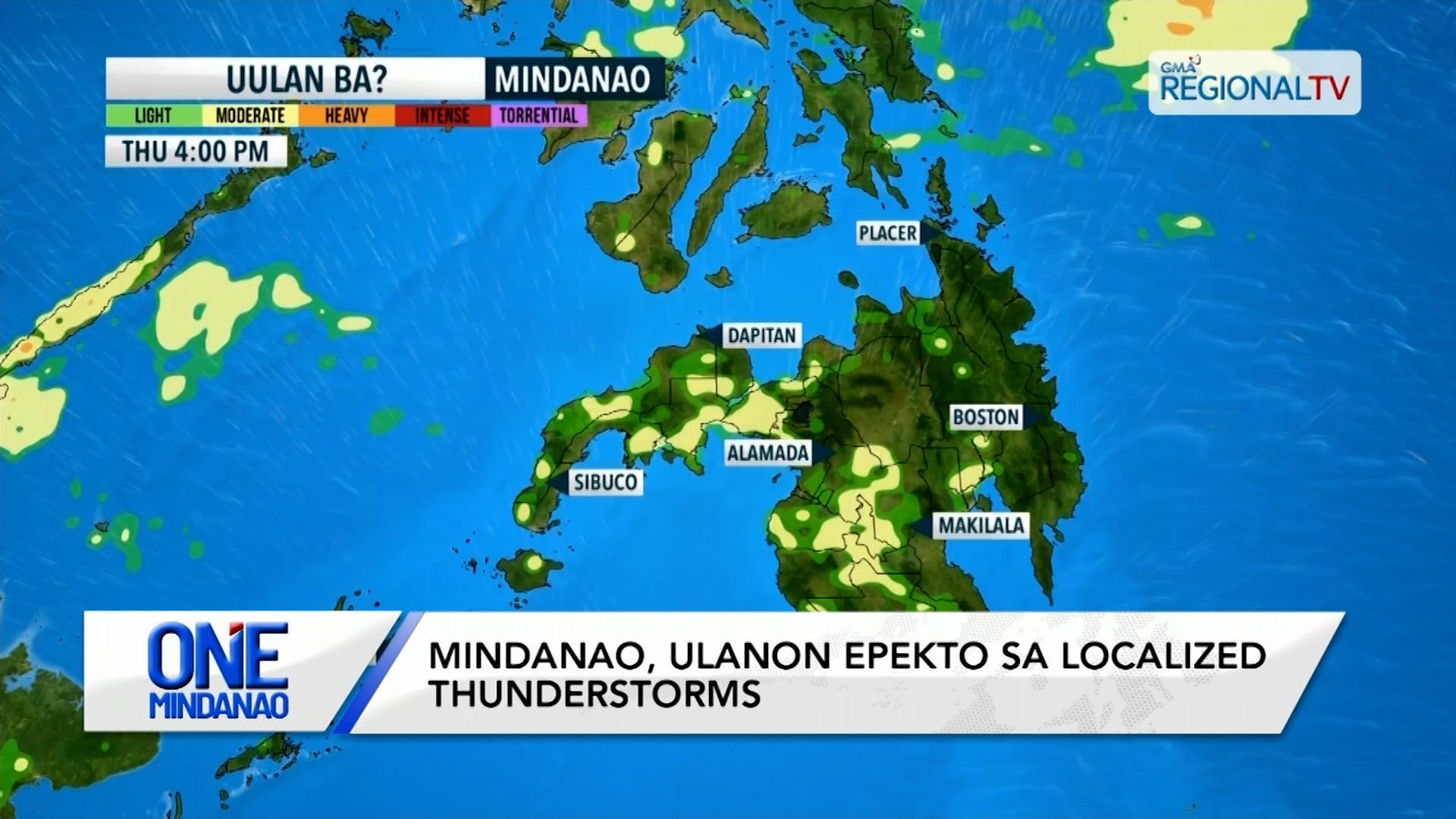 Mindanao, ulanon epekto sa localized thunderstorms | One Mindanao
