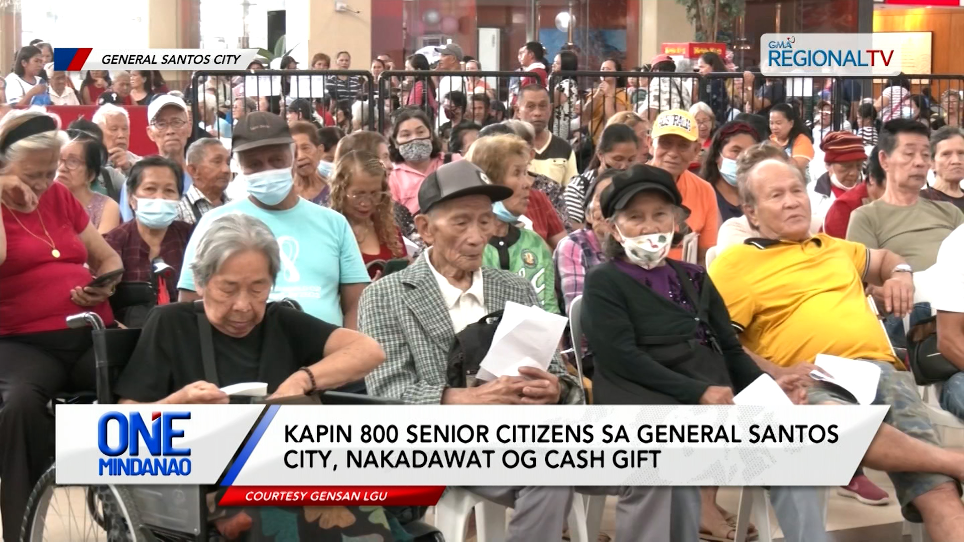 Kapin 800 senior citizens sa General Santos City, nakadawat og cash gift | One Mindanao