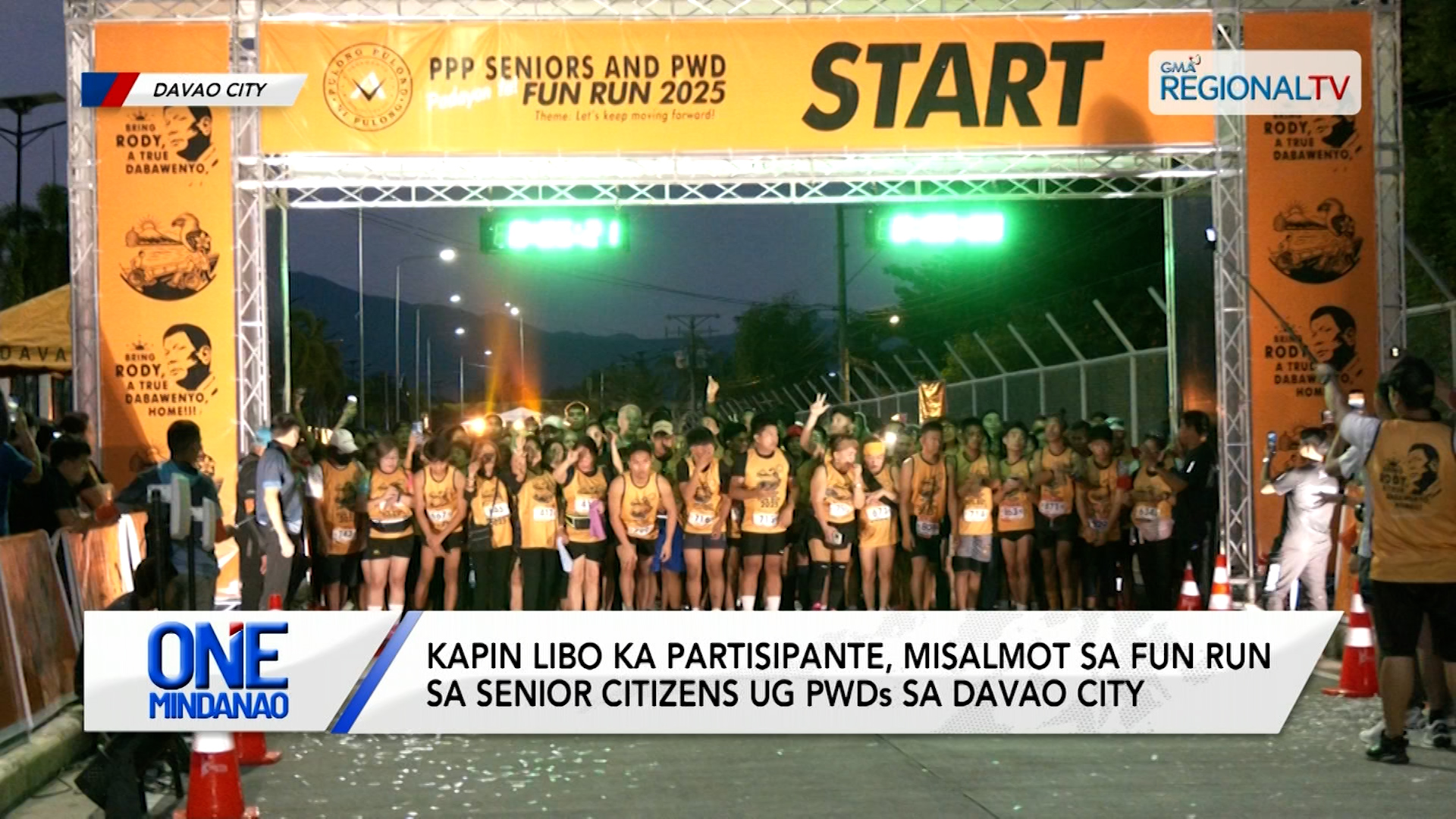 Kapin libo ka partisipante, misalmot sa fun run | One Mindanao