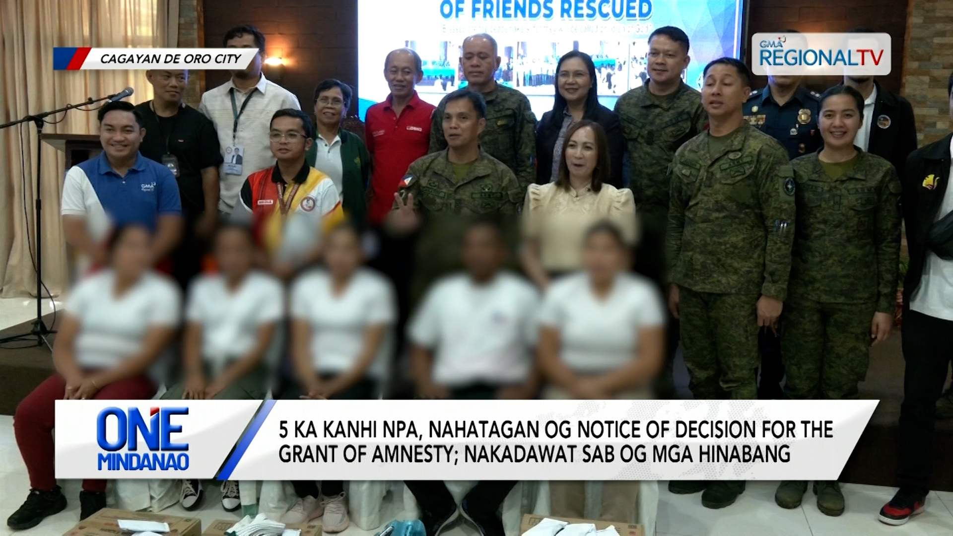 5 kanhi NPA, nahatagan og Notice of Decision for The Grant of Amnesty | One Mindanao