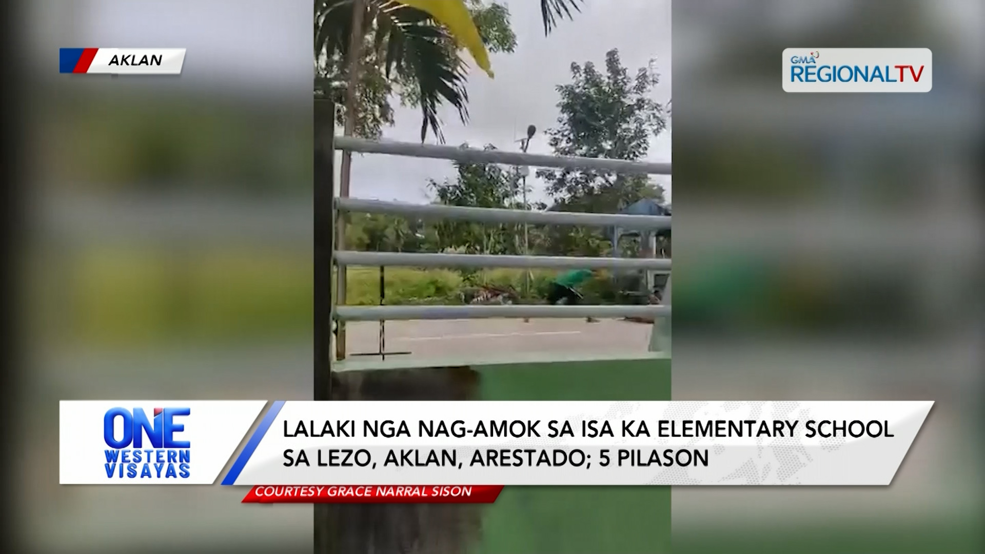 Lalaki nag-amok sa isa ka elementary school sa Lezo, Aklan, arestado; 5 pilason| One Western Visayas