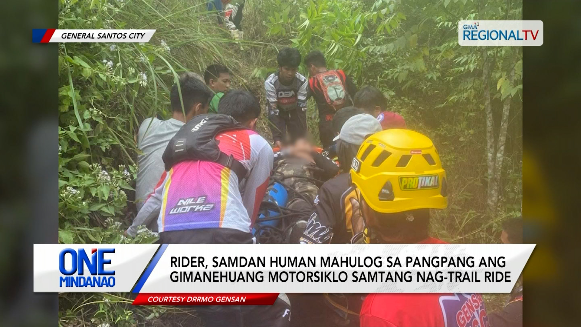 Rider, samdan human mahulog sa pangpang ang gimanehuang motorsiklo | One Mindanao