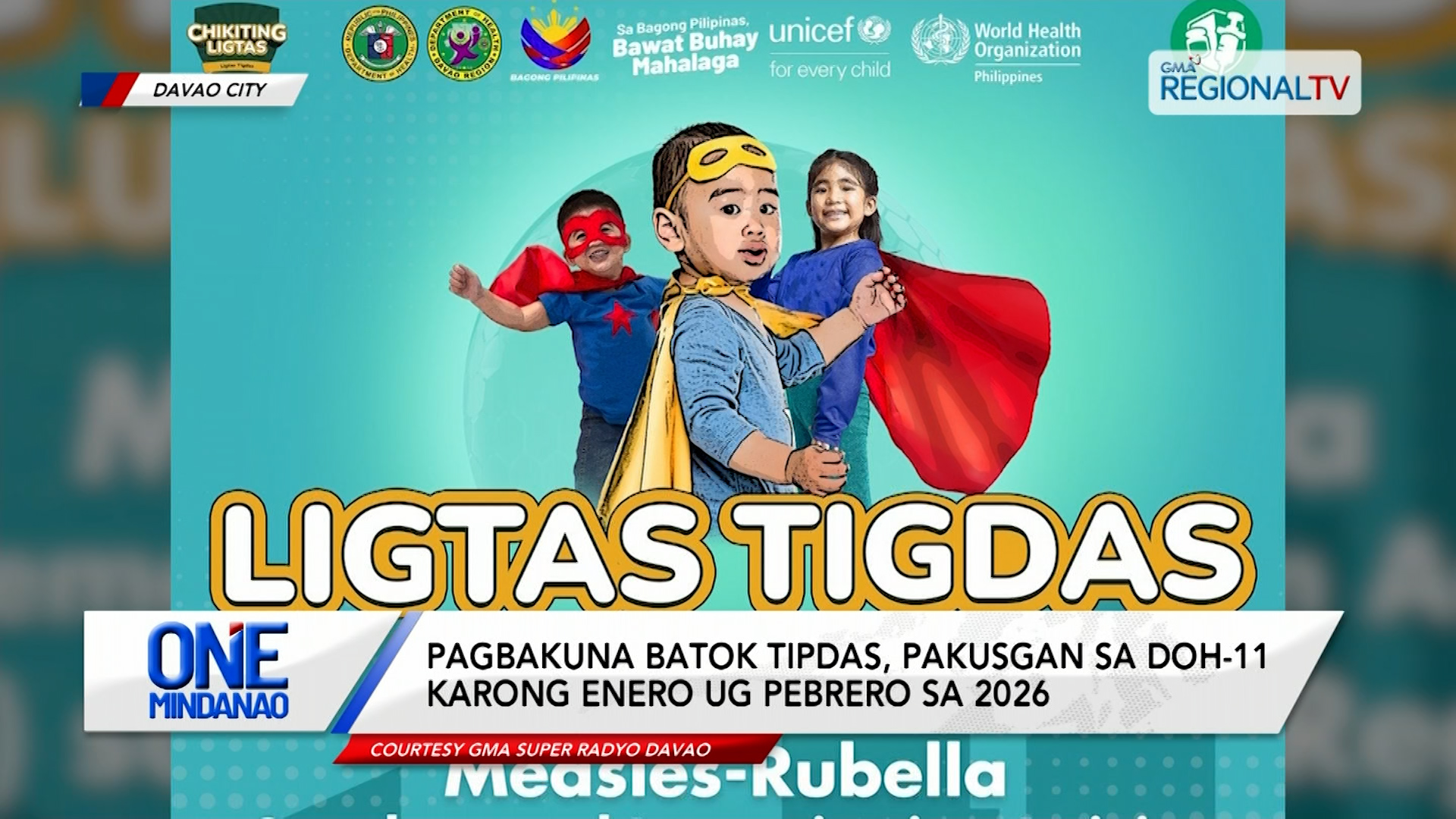 Pagbakuna batok tipdas, pakusgan sa DOH-11 | One Mindanao