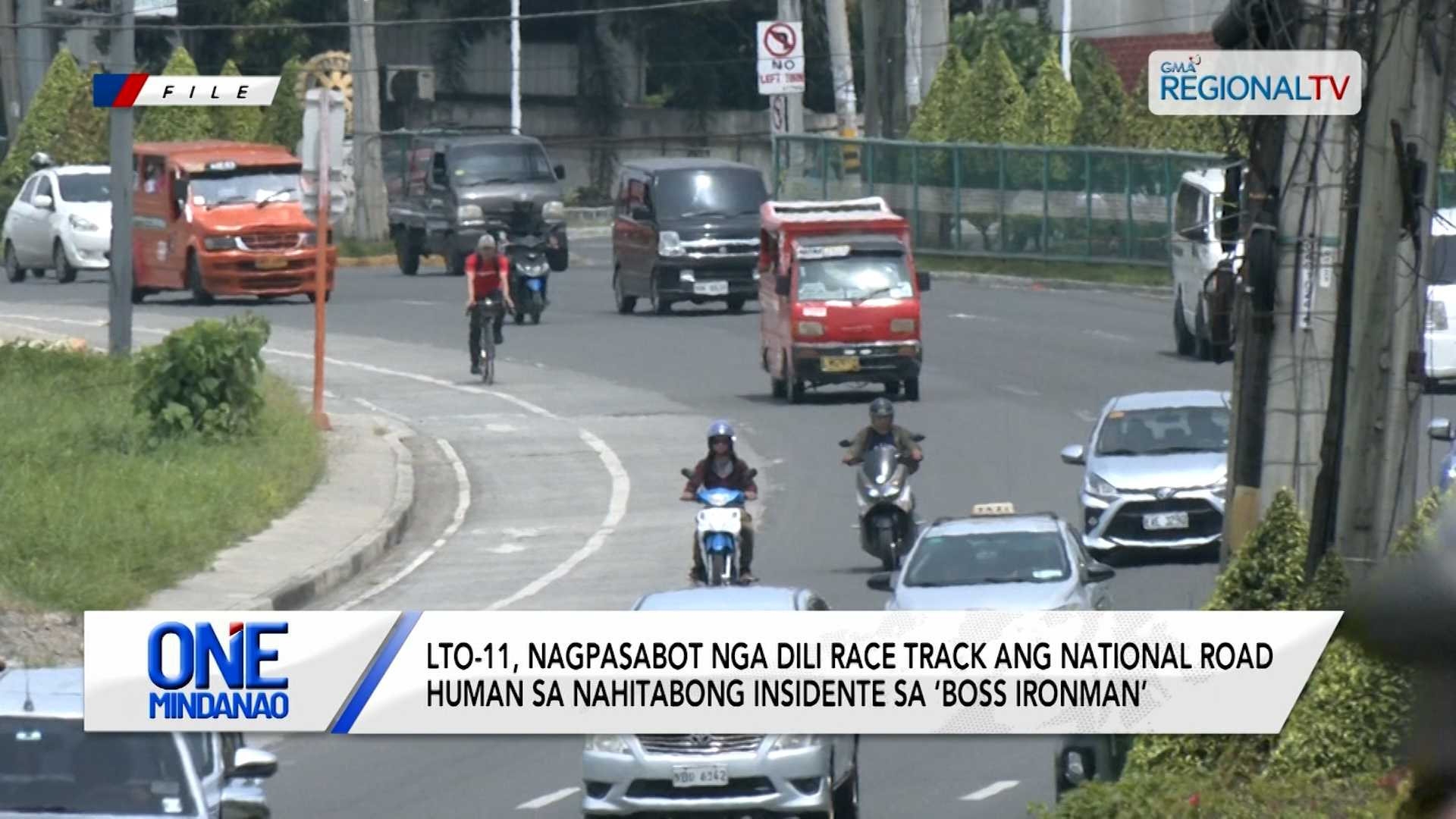 LTO-11, nagpasabot nga dili race track ang national road | One Mindanao