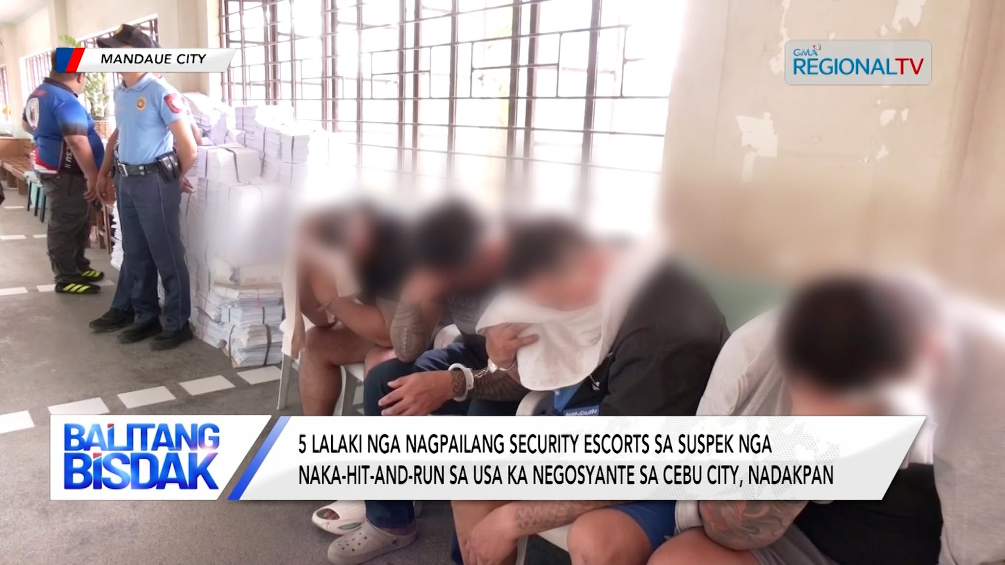 5 Lalaki nga Nagpailang Escort sa Suspek sa Hit-and-Run, Nadakpan | Balitang Bisdak
