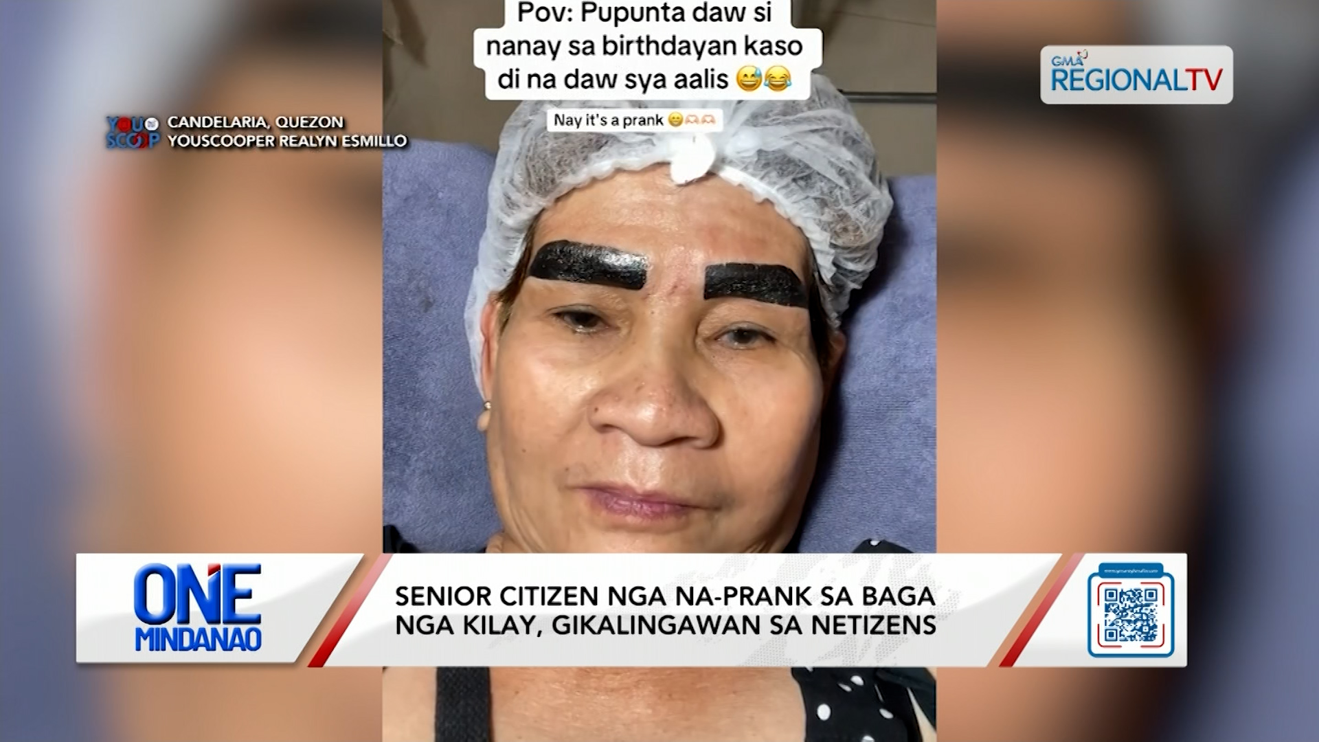 Lola na-prank sa daw baga nga kilay | One Mindanao