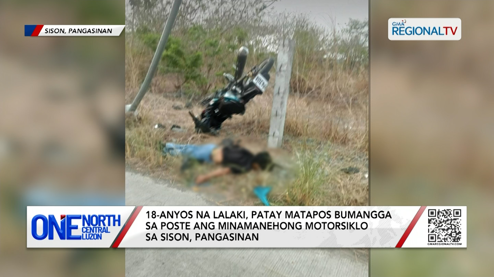 Lalaki, patay matapos bumangga sa poste ang minamanehong motorsiklo | One North Central Luzon