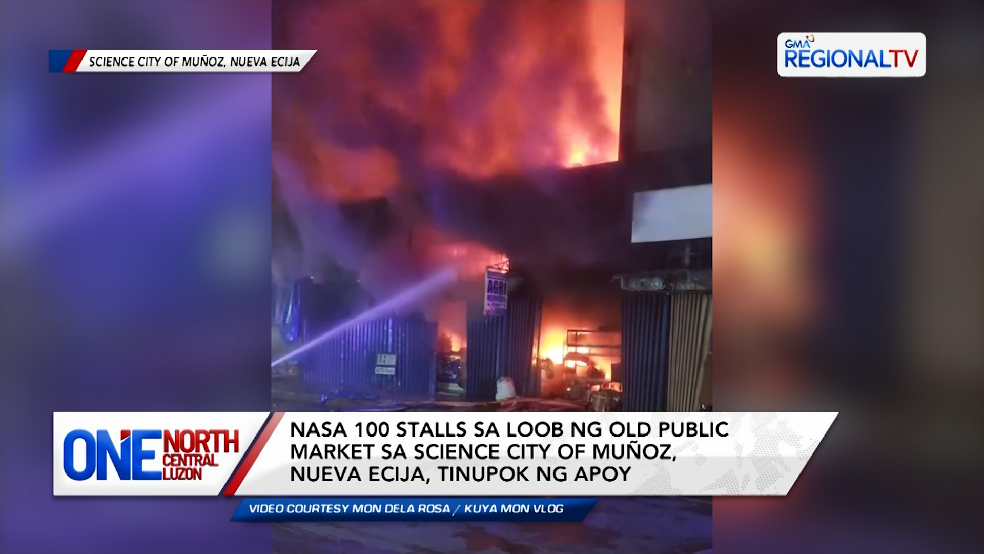 Nasa 100 stalls sa Old Public Market sa Science City of Muñoz, nasunog | One North Central Luzon