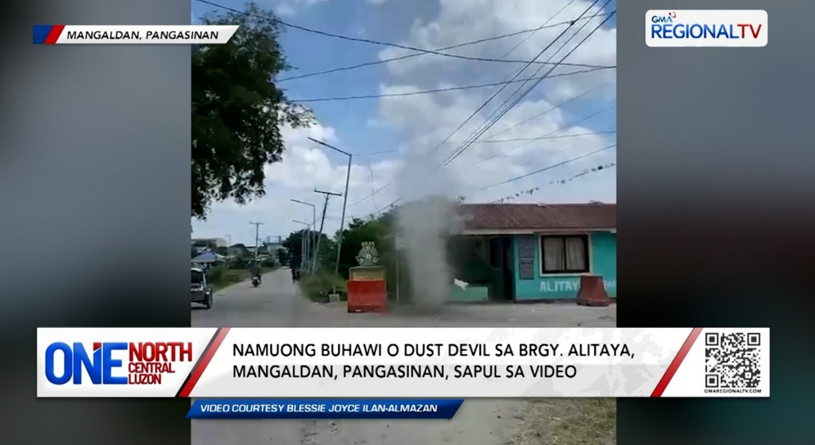 Namuong buhawi o dust devil sa Mangaldan, Pangasinan, sapul sa video | One North Central Luzon