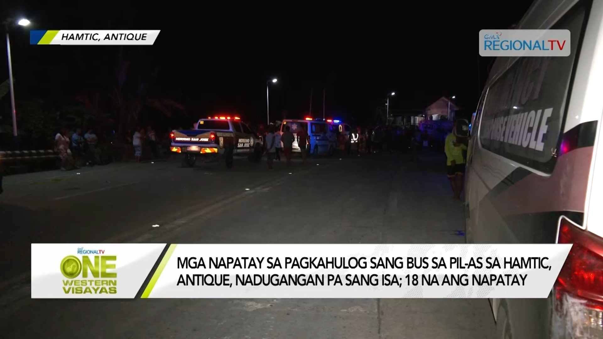Mga napatay sa pagkahulog sang bus sa pil-as sa Hamtic, Antique, nadugangan