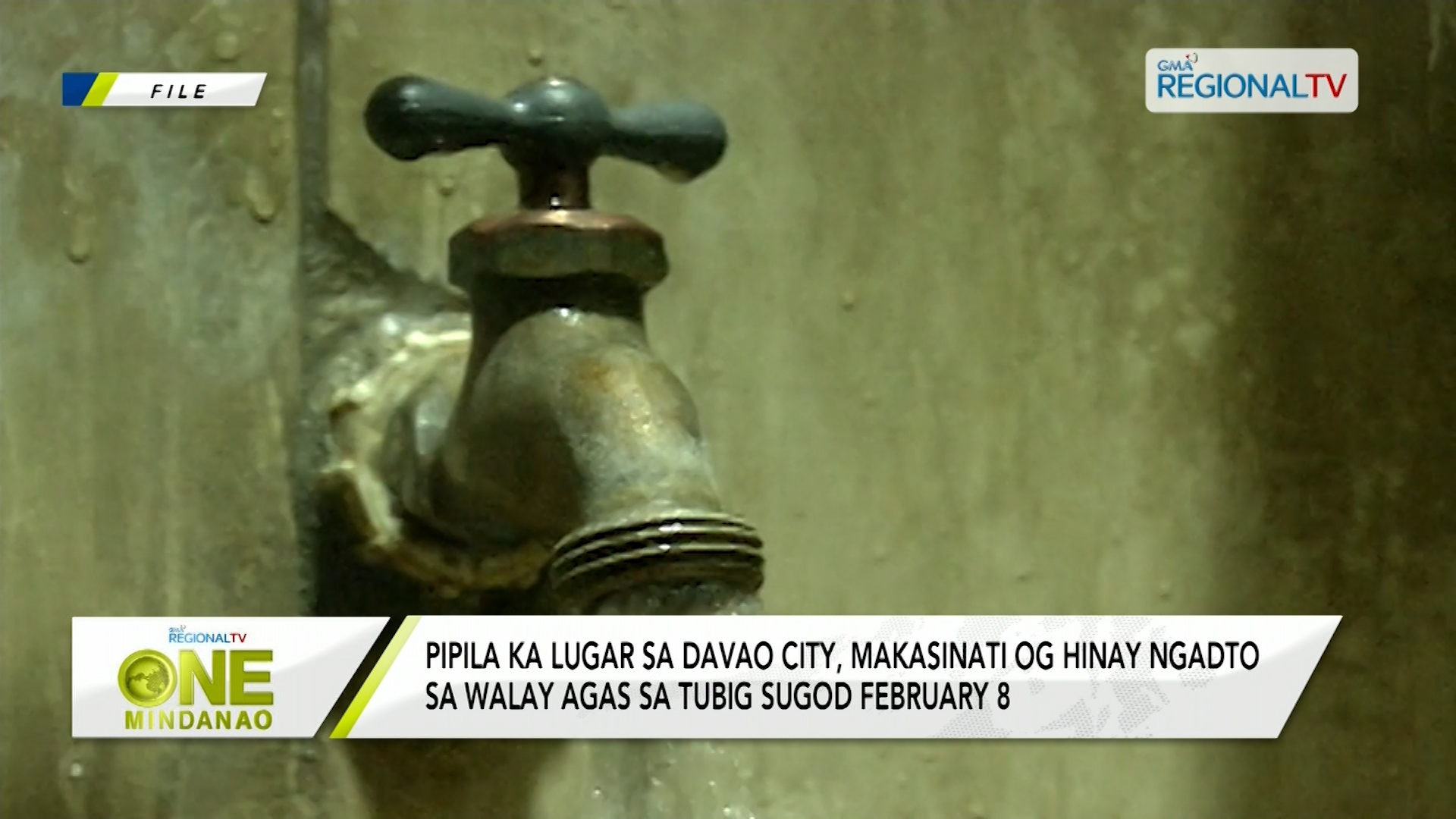 Pipila ka lugar sa Davao City, makasinati og hinay ngadto sa walay agas sa tubig