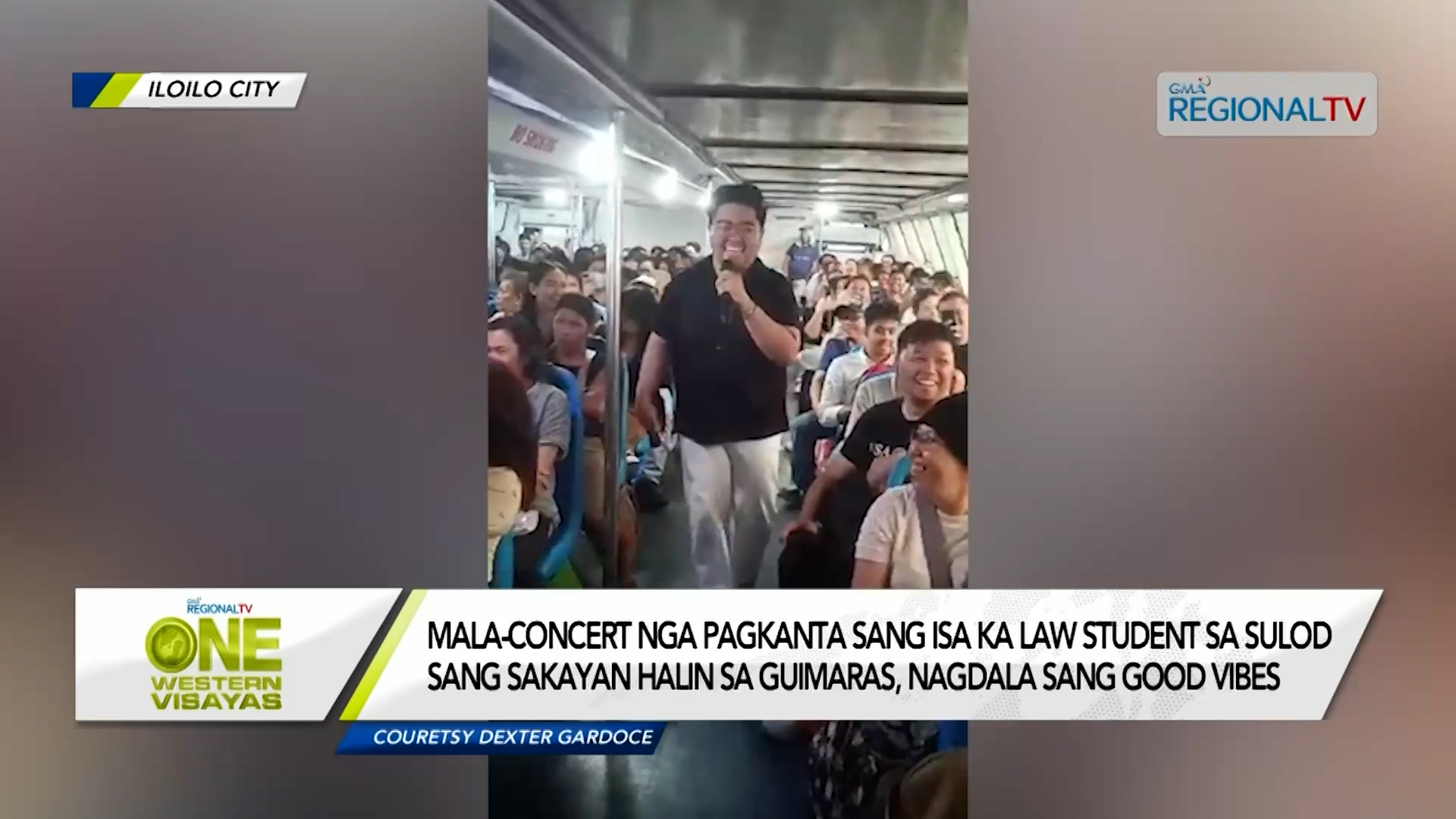 Mala-concert nga pagkanta sang pasahero sa ferry boat halin sa Guimaras