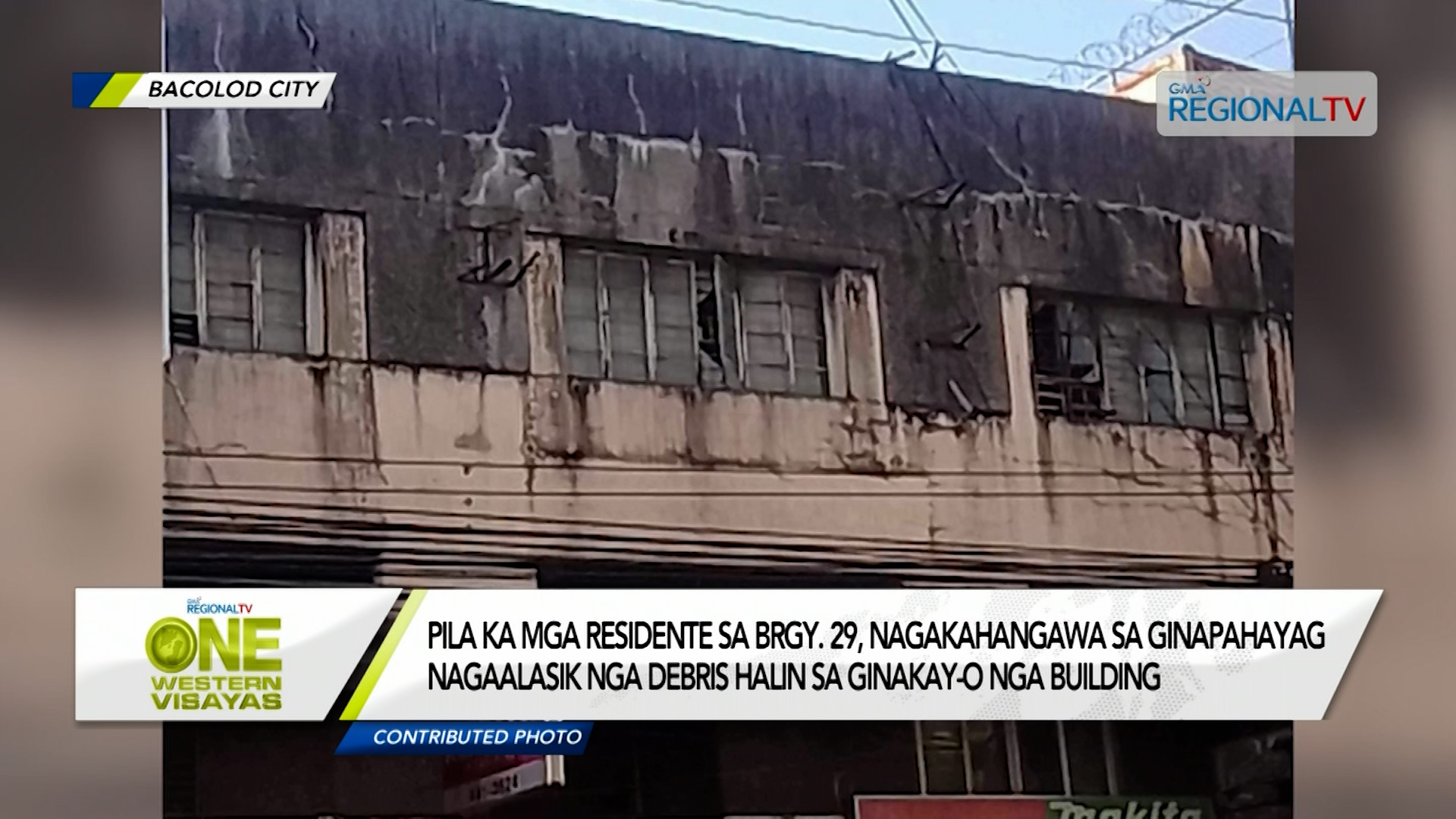 Ginapahayag nagaalasik nga debris halin sa ginakay-o nga building