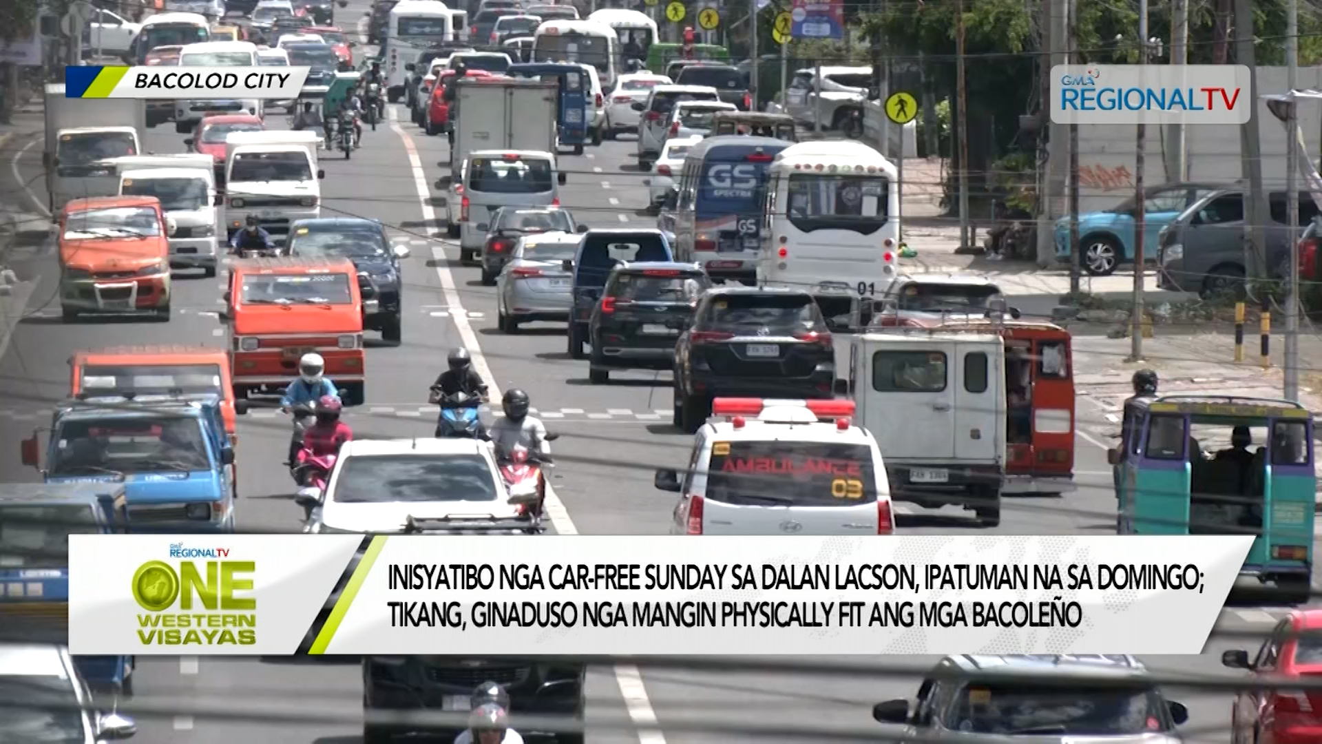 Inisyatibo nga car-free Sunday sa dalan Lacson, Bacolod City