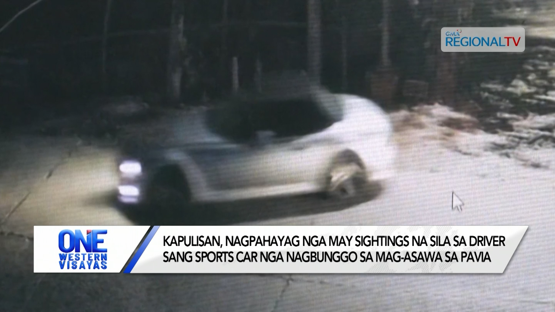 Pavia MPS, may impormasyon sa driver sang sports car nga nagbunggo sa mag-asawa