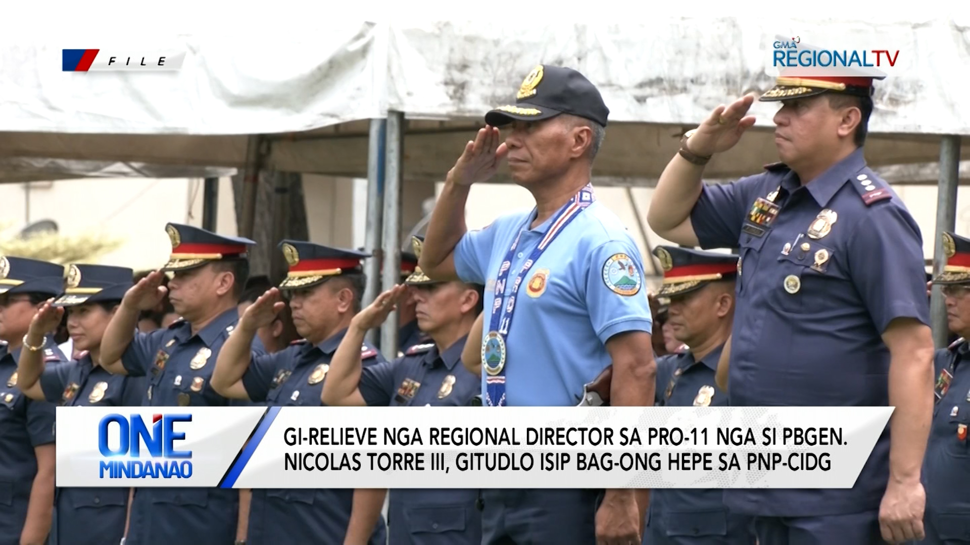 Gi-relieve nga RD sa PRO-11 nga si PBGEN. Torre III, bag-ong hepe sa PNP-CIDG