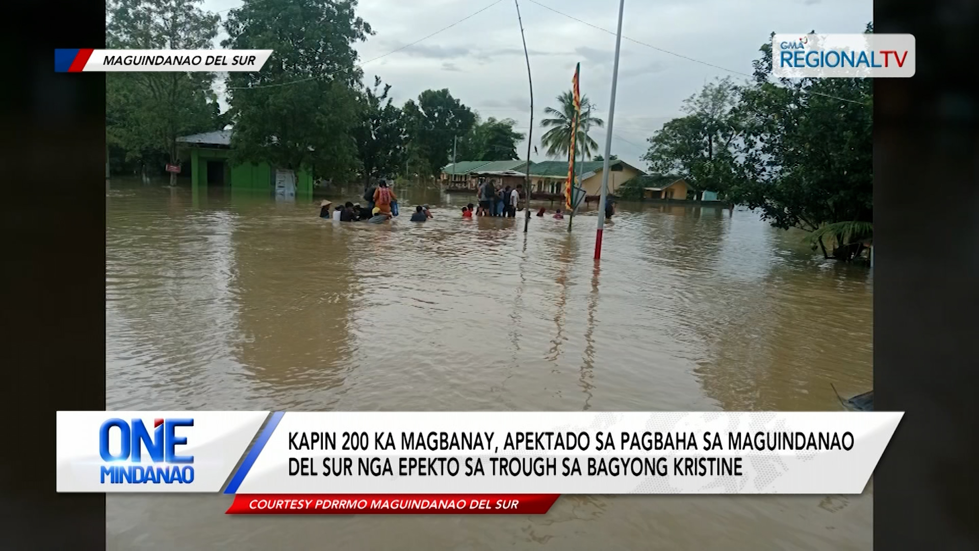 Kapin 200 ka magbanay, apektado sa pagbaha sa Maguindanao del Sur