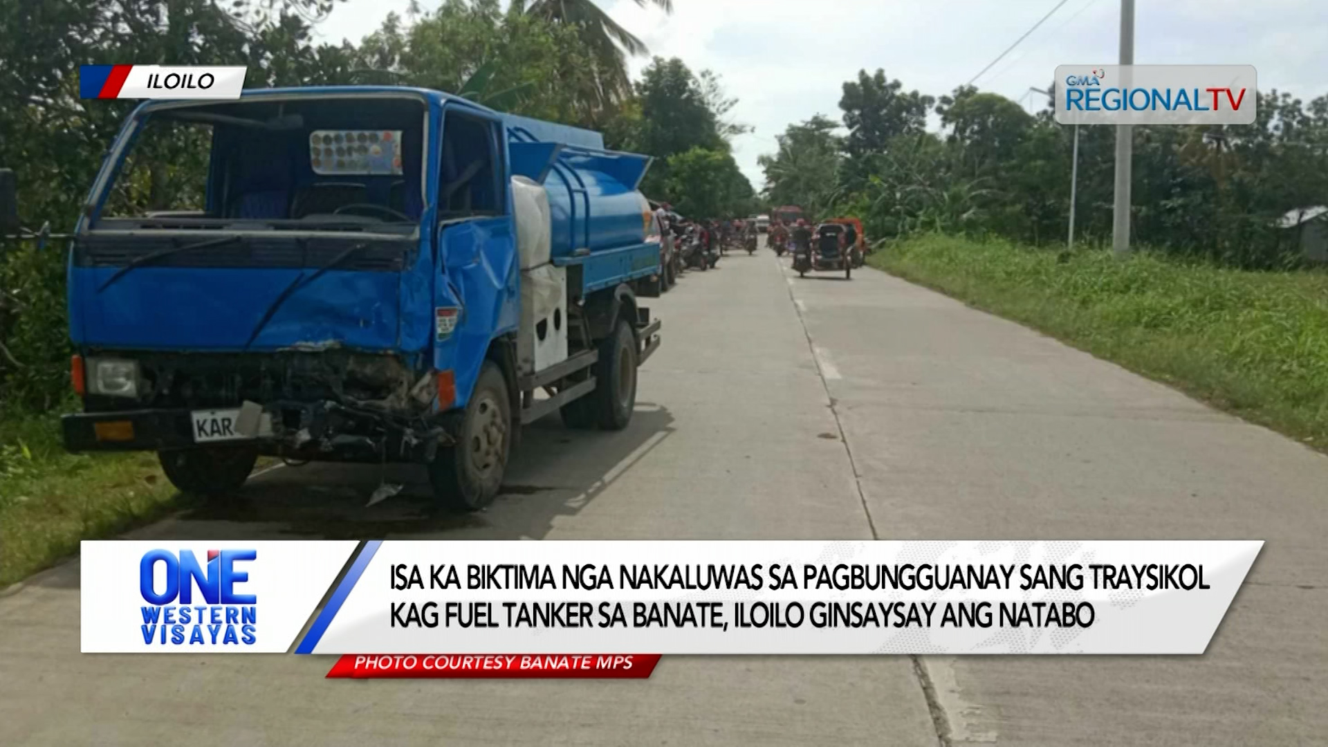 Isa ka biktima nga nakaluwas sa pagbungguanay sang traysikol kag fuel tanker