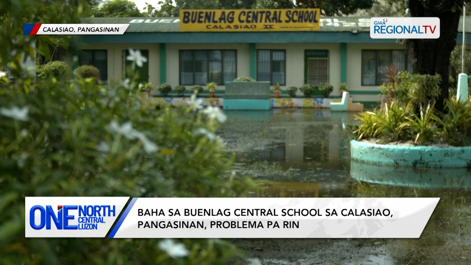 Baha sa isang paaralan sa Calasiao, Pangasinan, problema pa rin