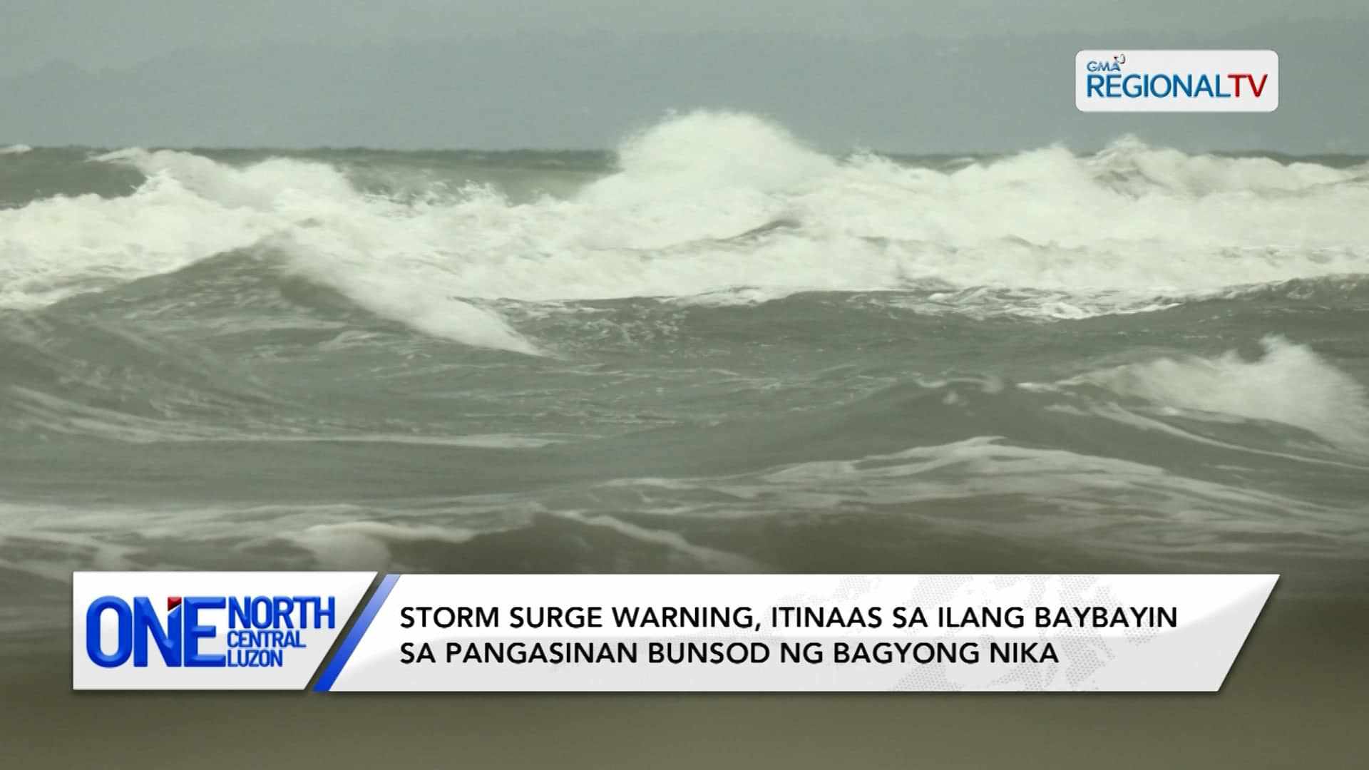 Storm surge warning, itinaas sa ilang baybayin sa Pangasinan