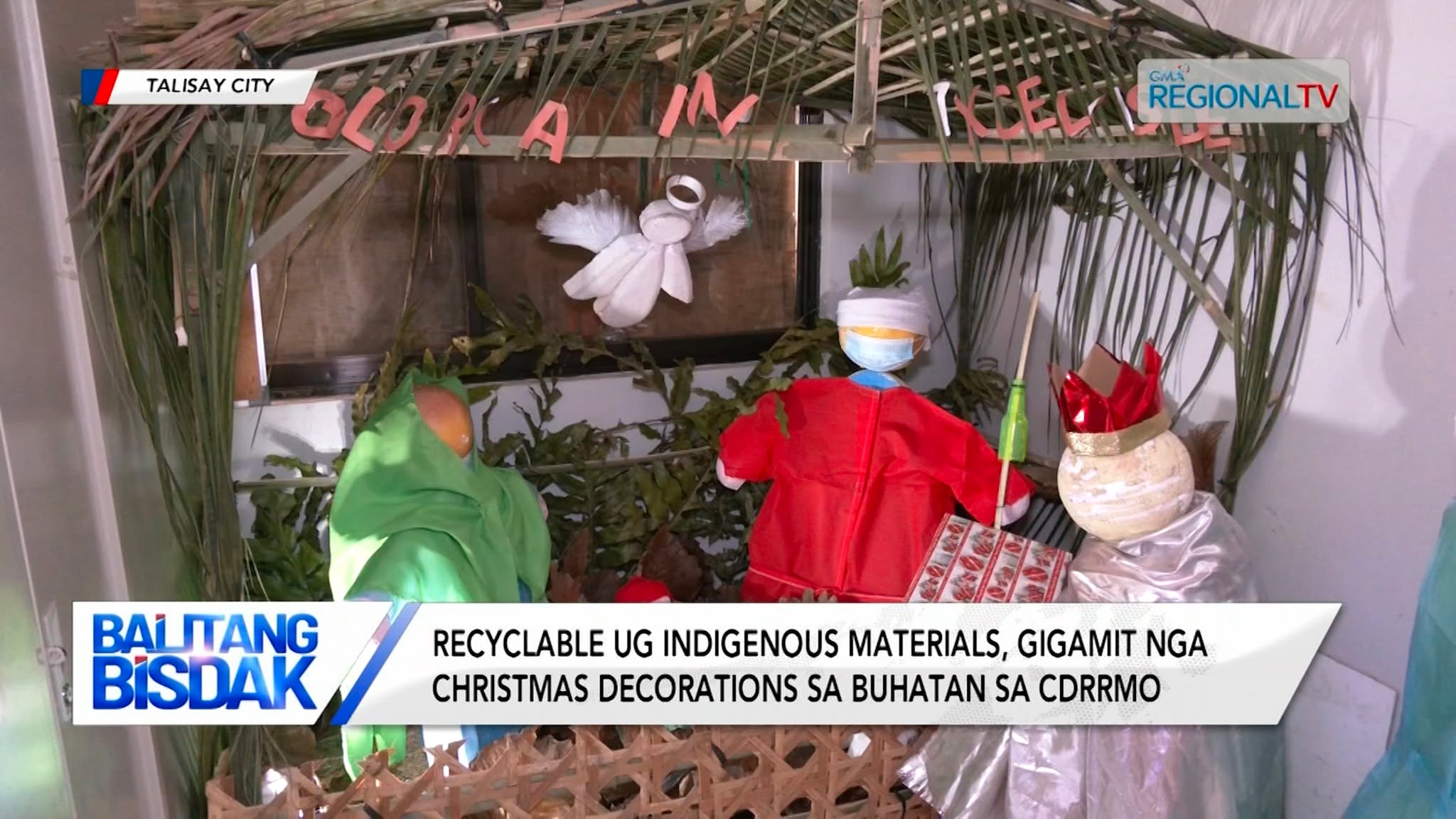 Recyclable materials, gigamit nga christmas decorations sa buhatan sa CDRRMO