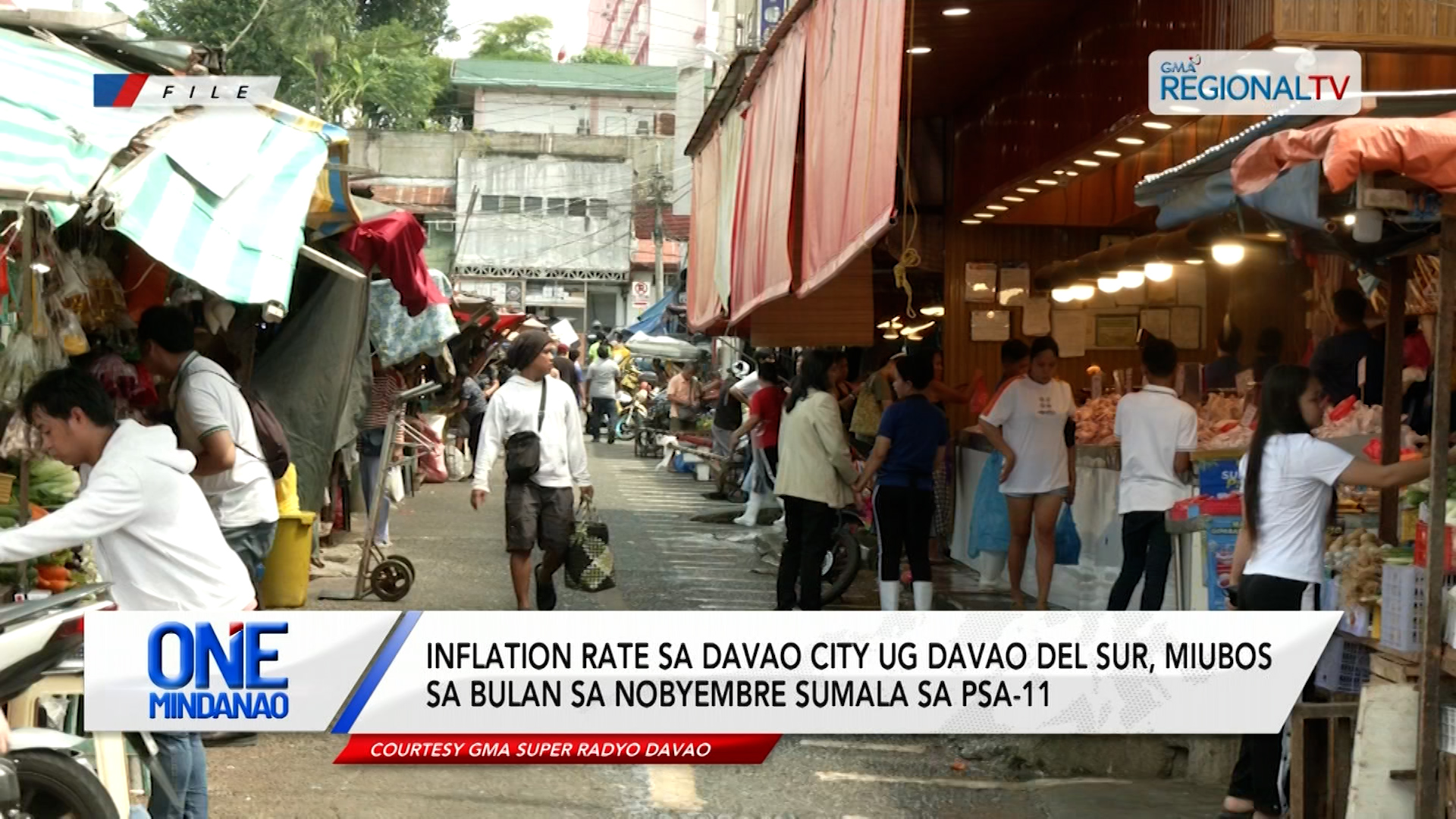 Inflation rate sa Davao City ug Davao del Sur, miubos sa bulan sa Nobyembre