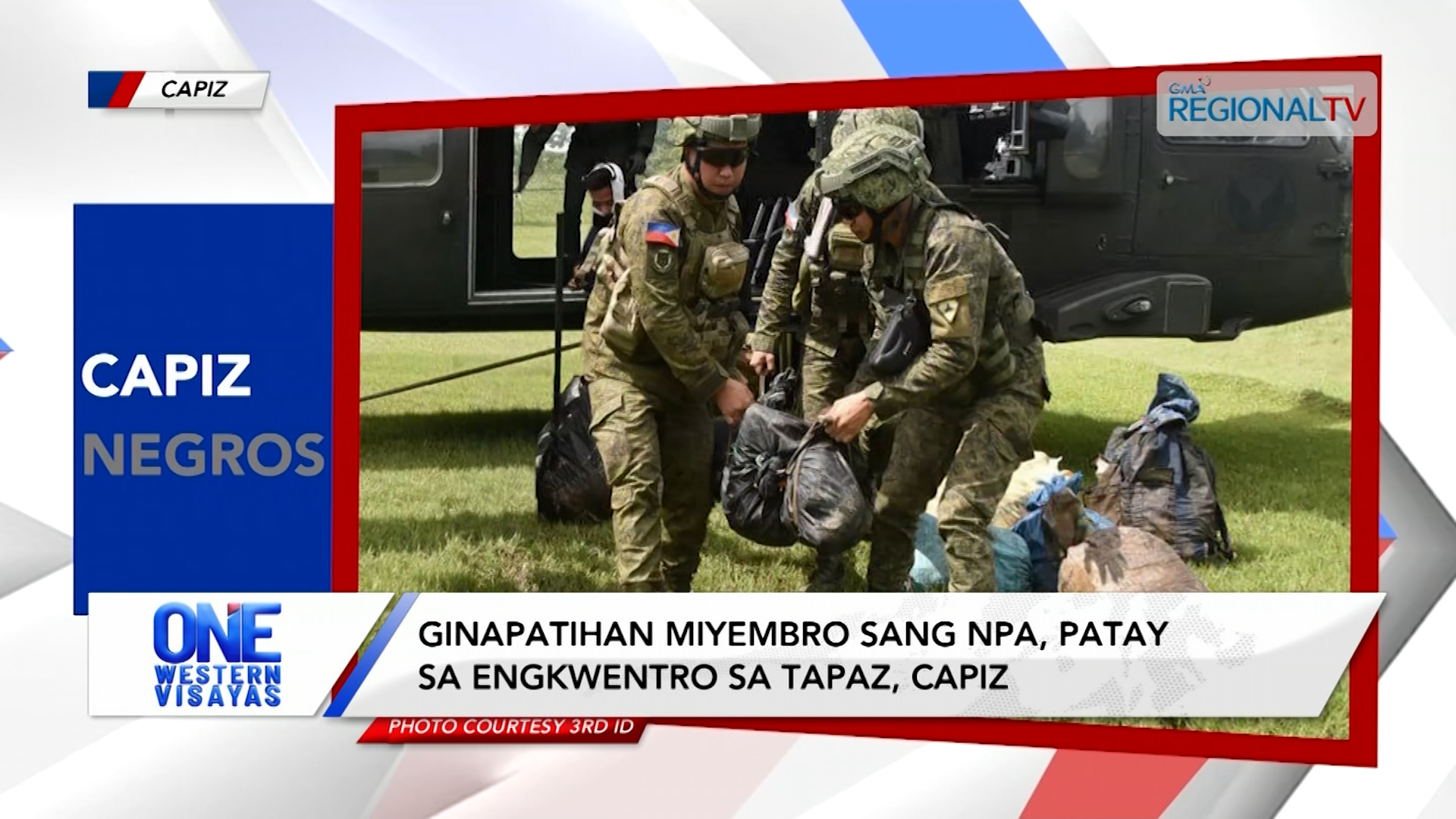 Ginapatihan miyembro sang NPA, patay sa engkwentro sa tapaz, Capiz